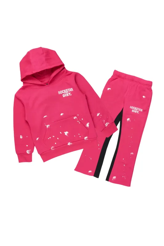 Girls Hadley Fuchsia Baggy Fit Pant Set sold by Rockstar Original