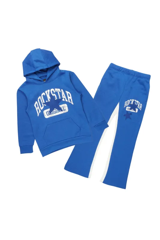 Girls Mallora Royal Blue Baggy Stacked Hoodie Track Set sold by Rockstar Original