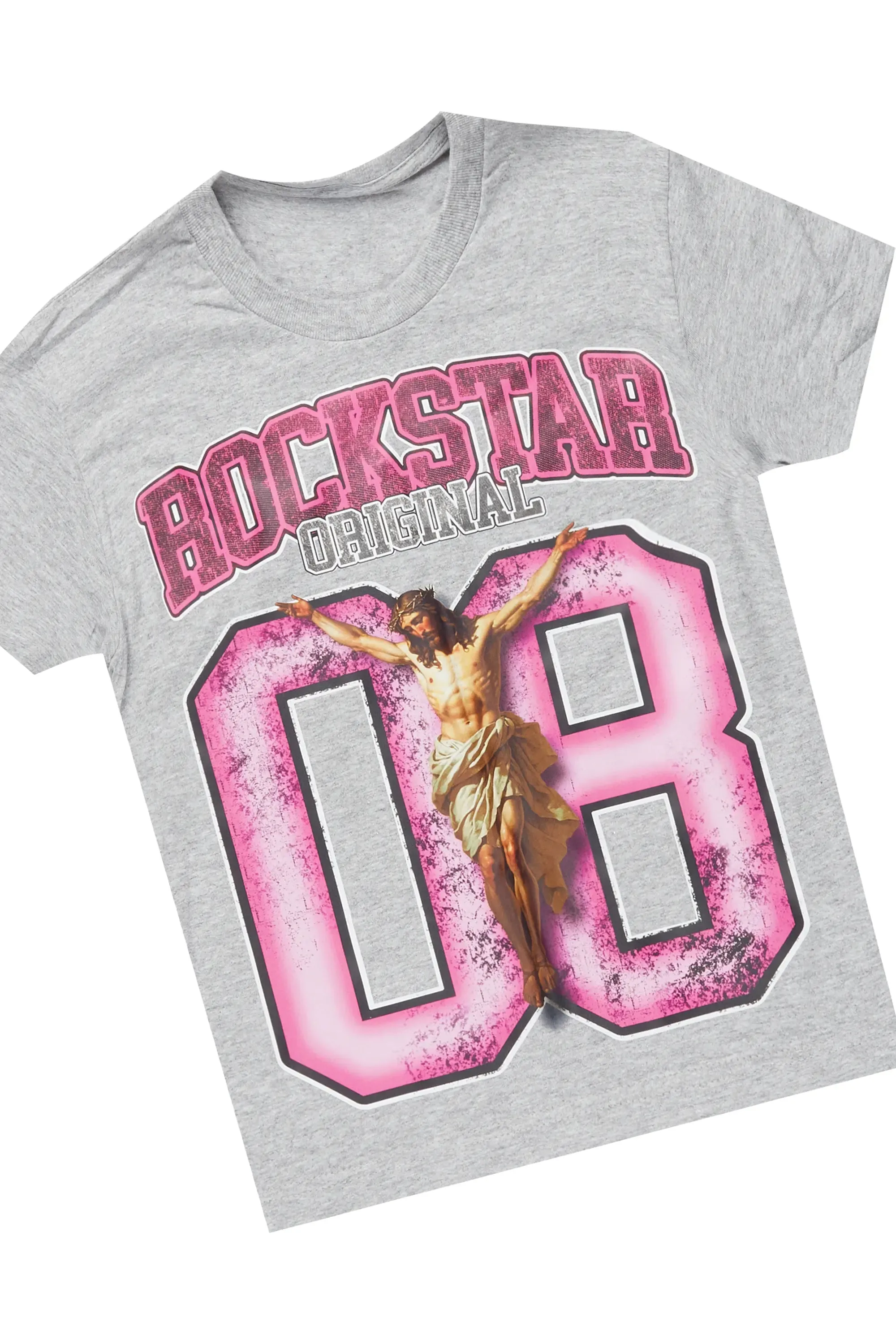 Girls Fillie Grey T-Shirt/Stacked Flare Jean Set sold by Rockstar Original product image thumbnail 2