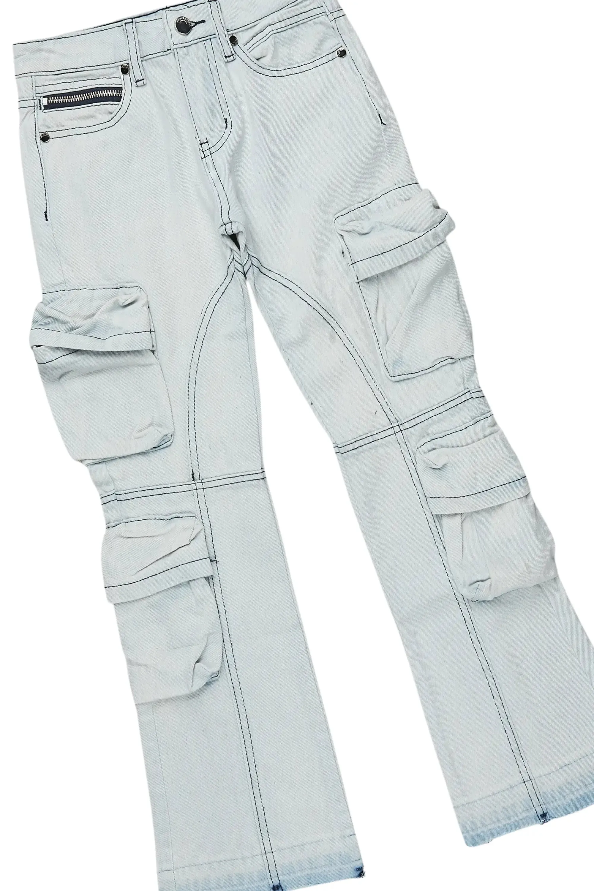 Girls Fillie Grey T-Shirt/Stacked Flare Jean Set sold by Rockstar Original product image thumbnail 3