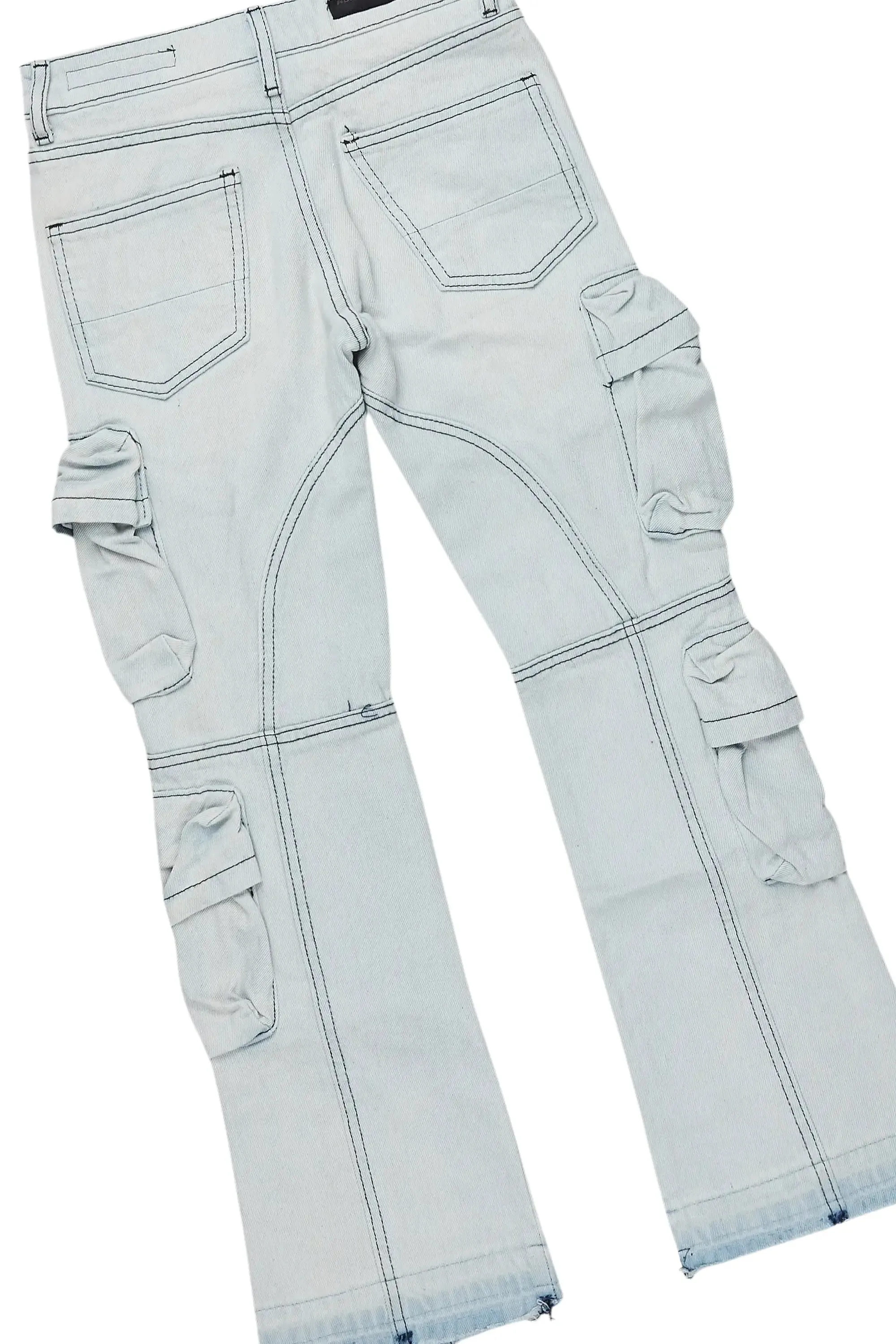 Girls Fillie Grey T-Shirt/Stacked Flare Jean Set sold by Rockstar Original product image thumbnail 4