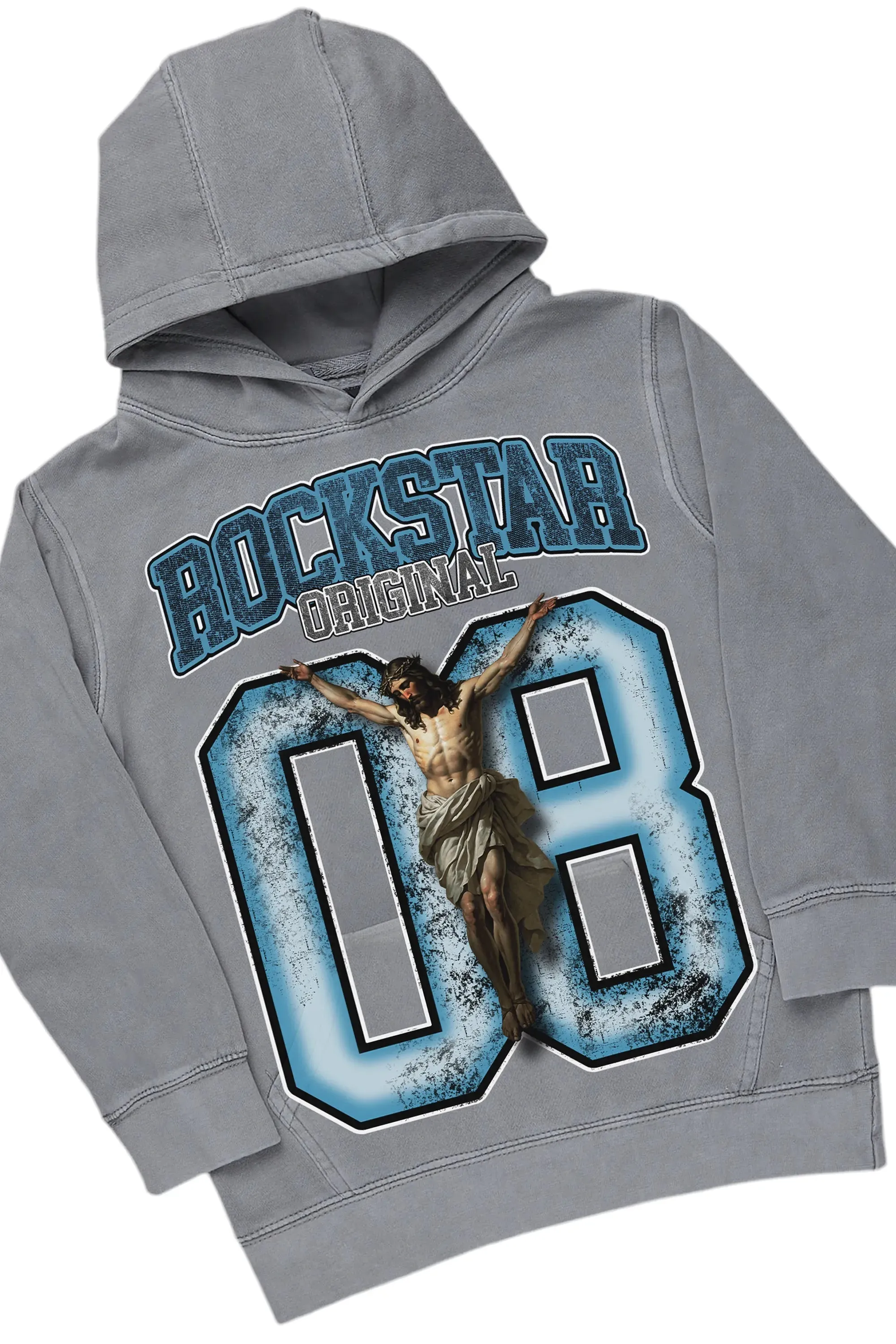 Boys Fields Vintage Grey/Blue Hoodie/Stacked Flare Jean Set sold by Rockstar Original product image thumbnail 2