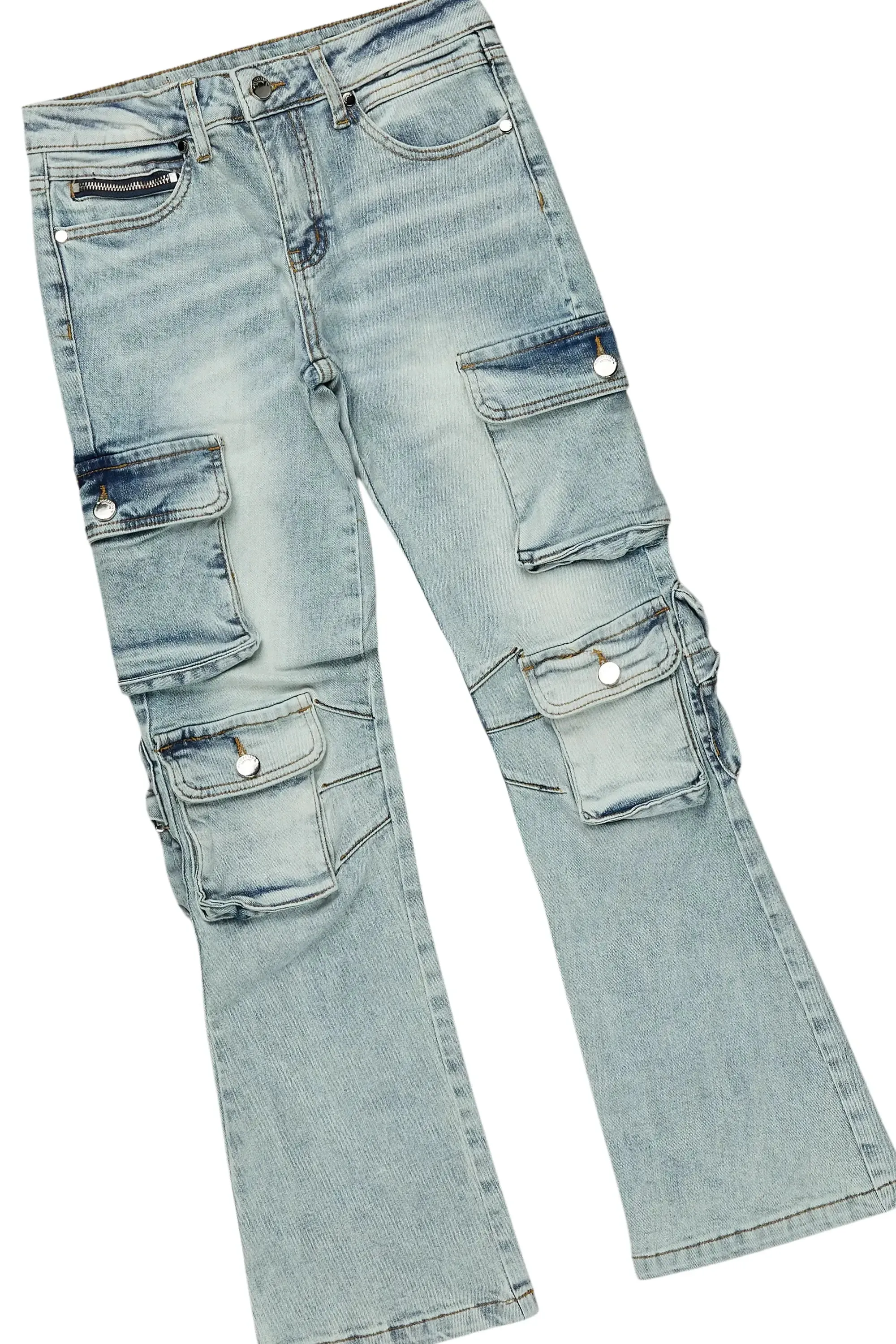 Boys Fields Vintage Grey/Blue Hoodie/Stacked Flare Jean Set sold by Rockstar Original product image thumbnail 3