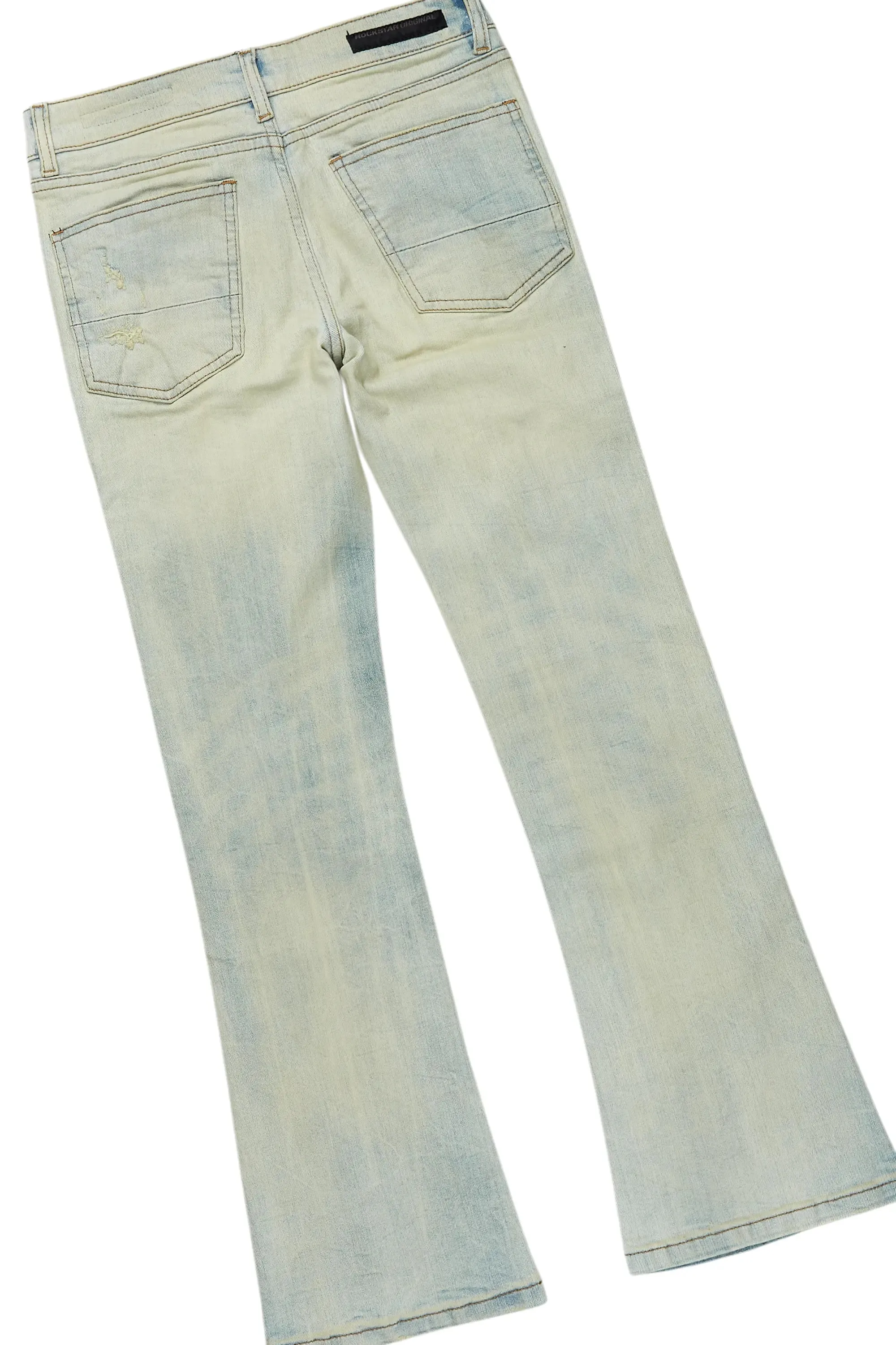 Girls Jilie Vintage Beige Hoodie/Stacked Flare Jean Set sold by Rockstar Original product image thumbnail 4