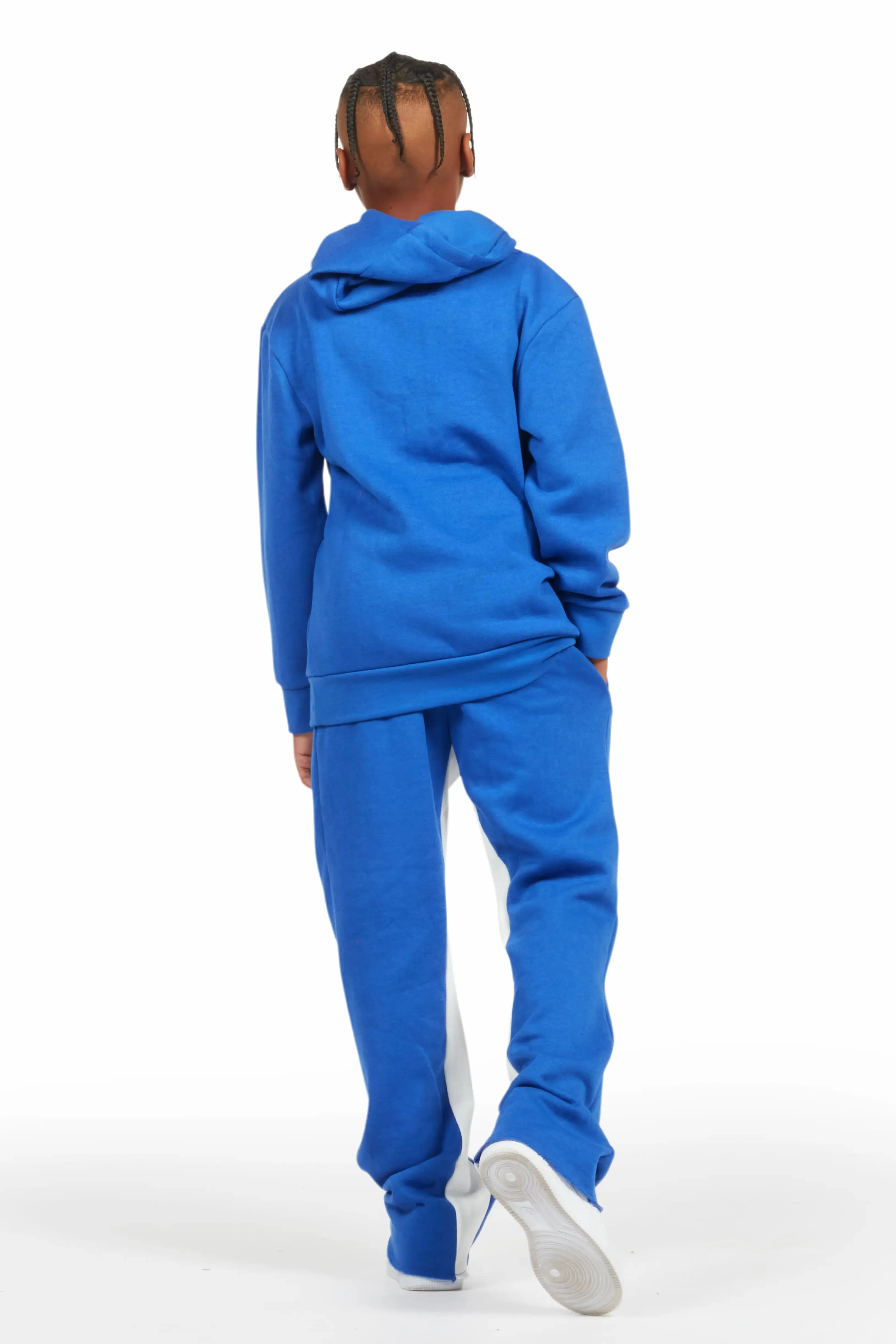 Boys Mallor Royal Blue Baggy Stacked Hoodie Track Set sold by Rockstar Original product image thumbnail 4