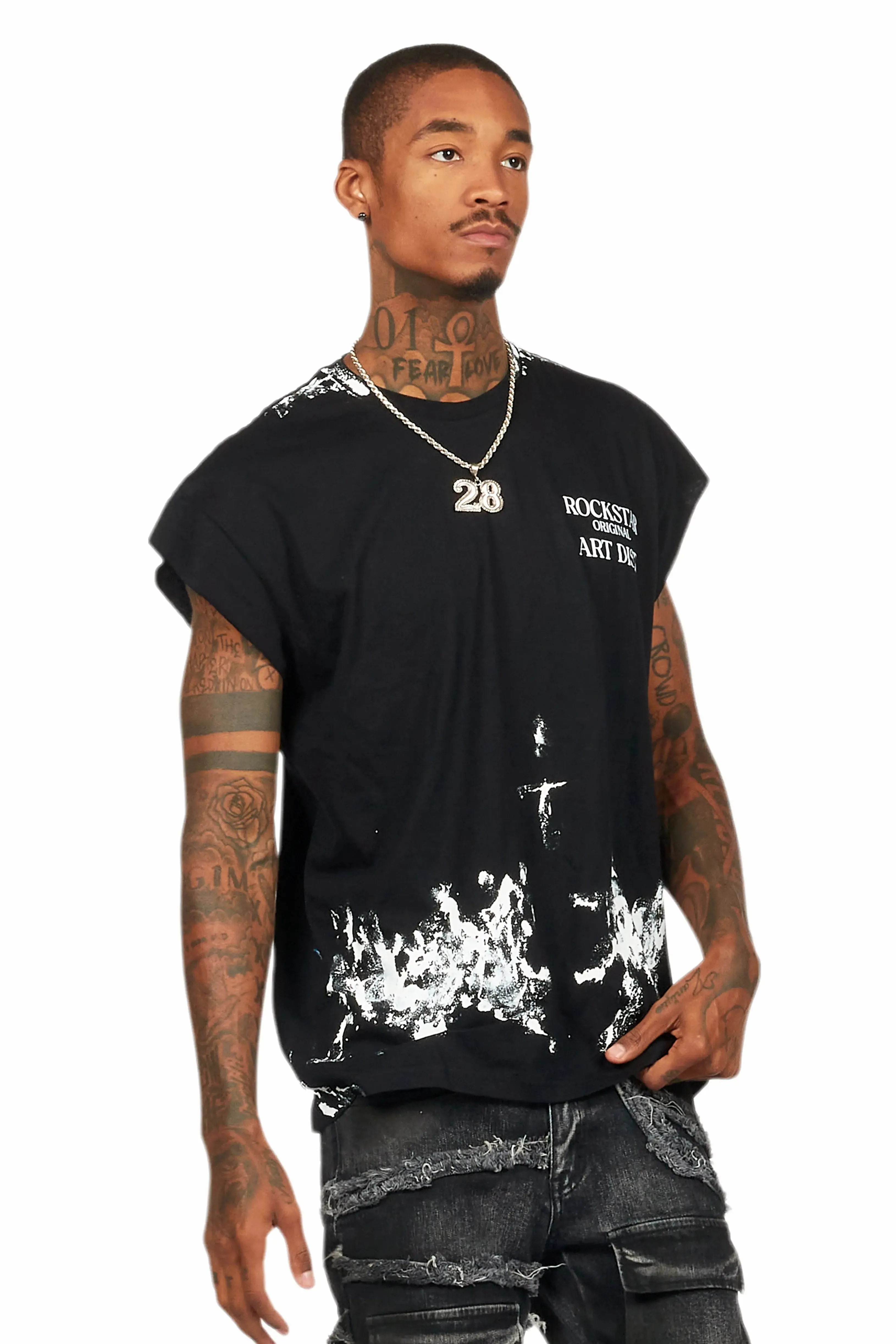 Pilan Black Muscle Graphic T-Shirt sold by Rockstar Original product image thumbnail 3
