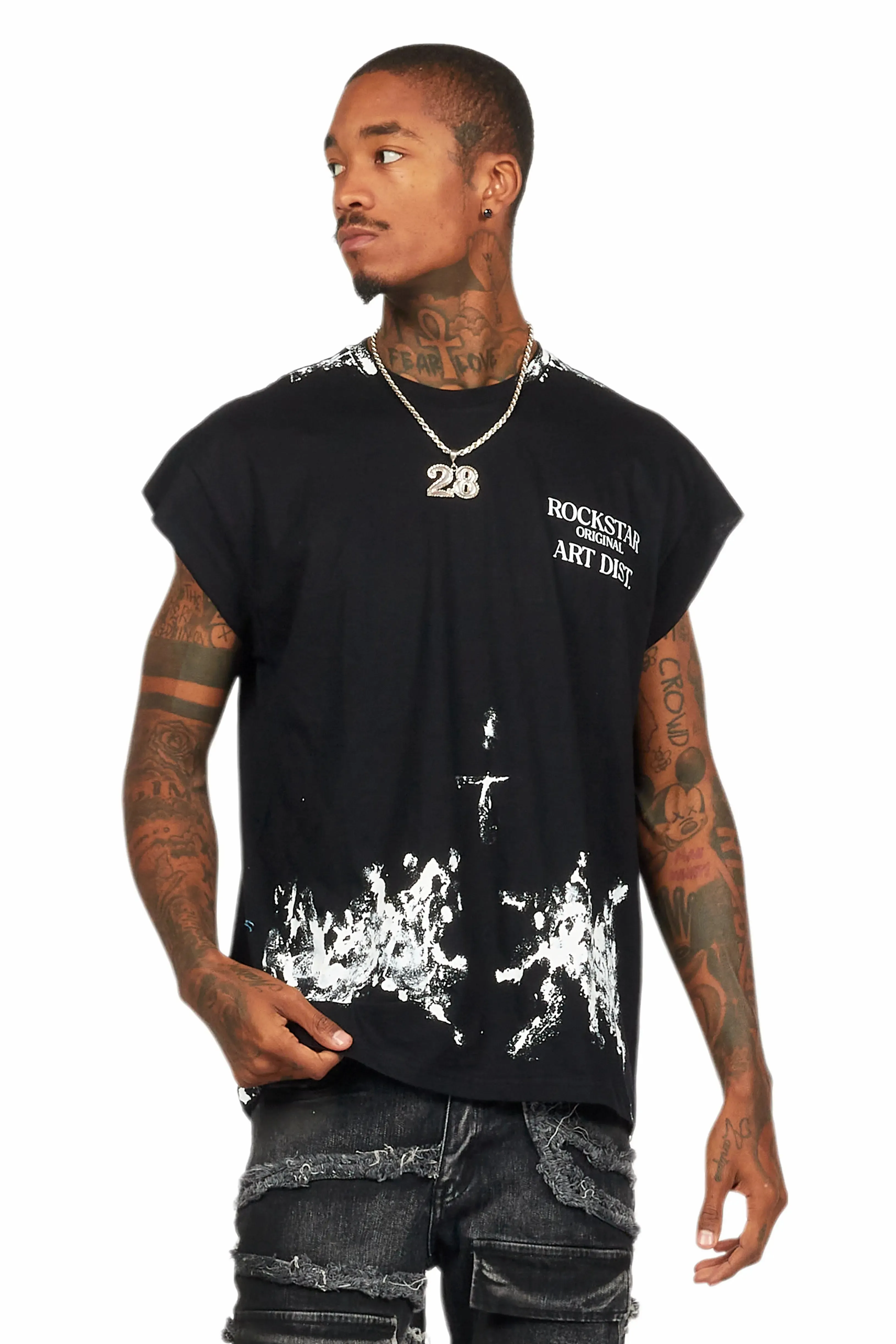 Pilan Black Muscle Graphic T-Shirt sold by Rockstar Original product image thumbnail 2