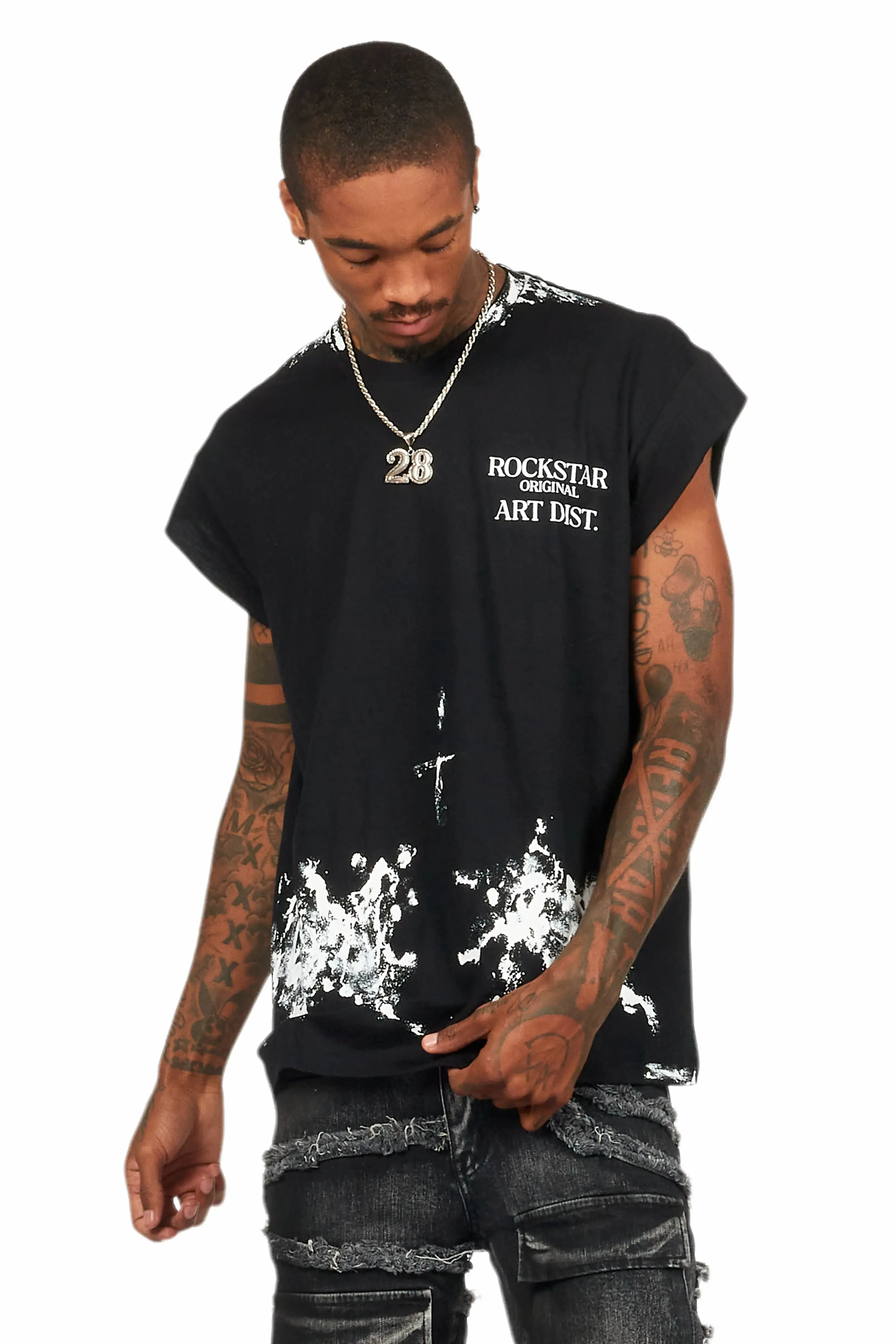 Pilan Black Muscle Graphic T-Shirt sold by Rockstar Original product image thumbnail 4