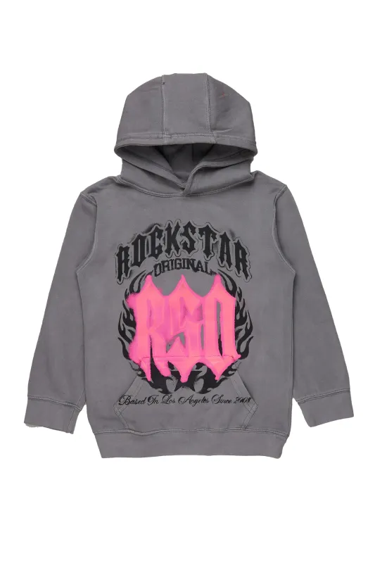 Girls Sandie Vintage Grey Graphic Hoodie sold by Rockstar Original