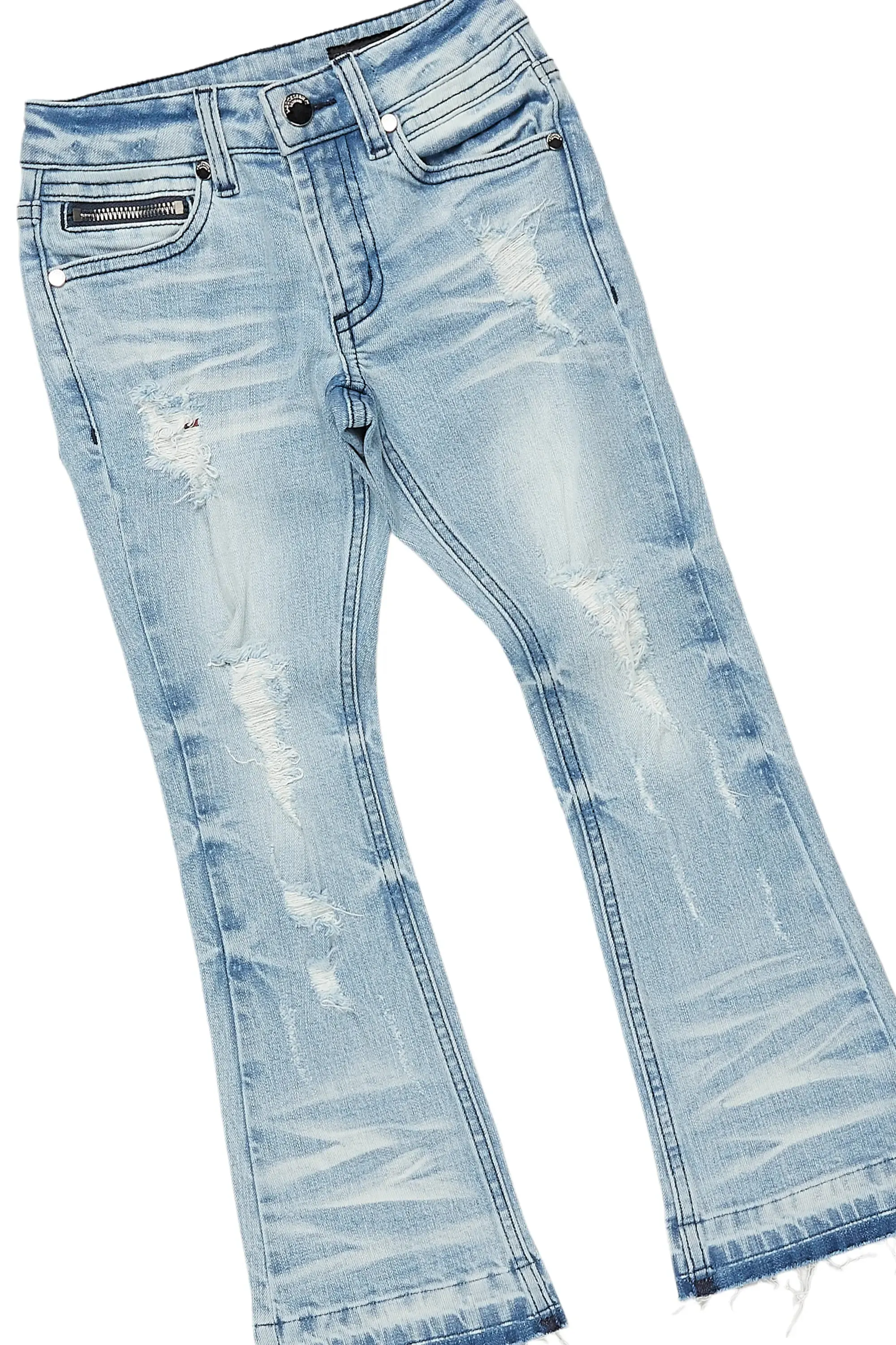 Boys Bubble Vintage Navy Hoodie/Stack Flare Jean Set sold by Rockstar Original product image thumbnail 3