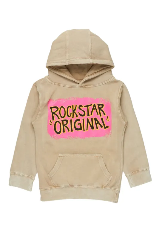 Girls Briellle Vintage Beige Graphic Hoodie sold by Rockstar Original