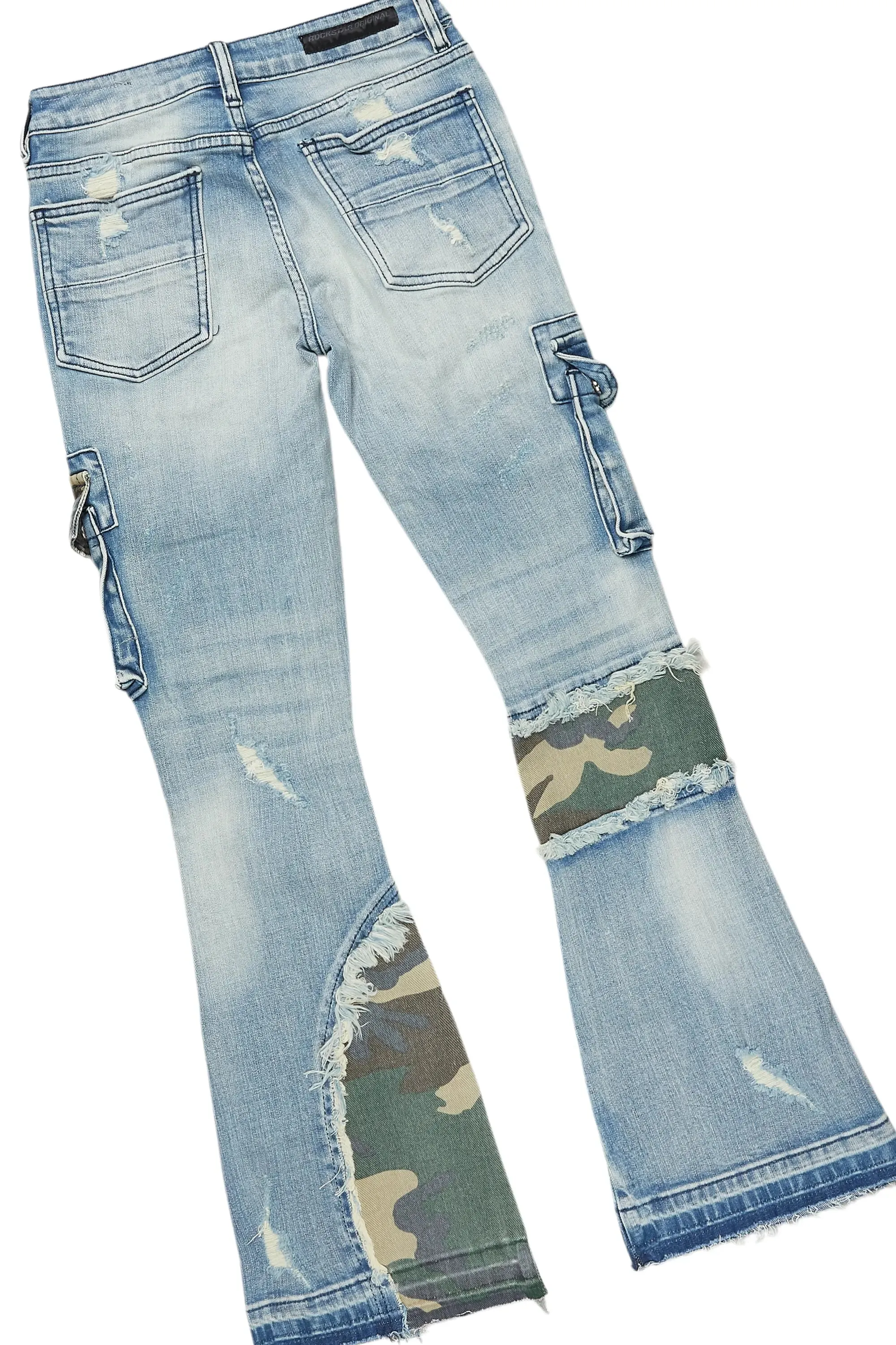 Boys Beau Vintage Beige Hoodie/Stacked Flare Jean Set sold by Rockstar Original product image thumbnail 5