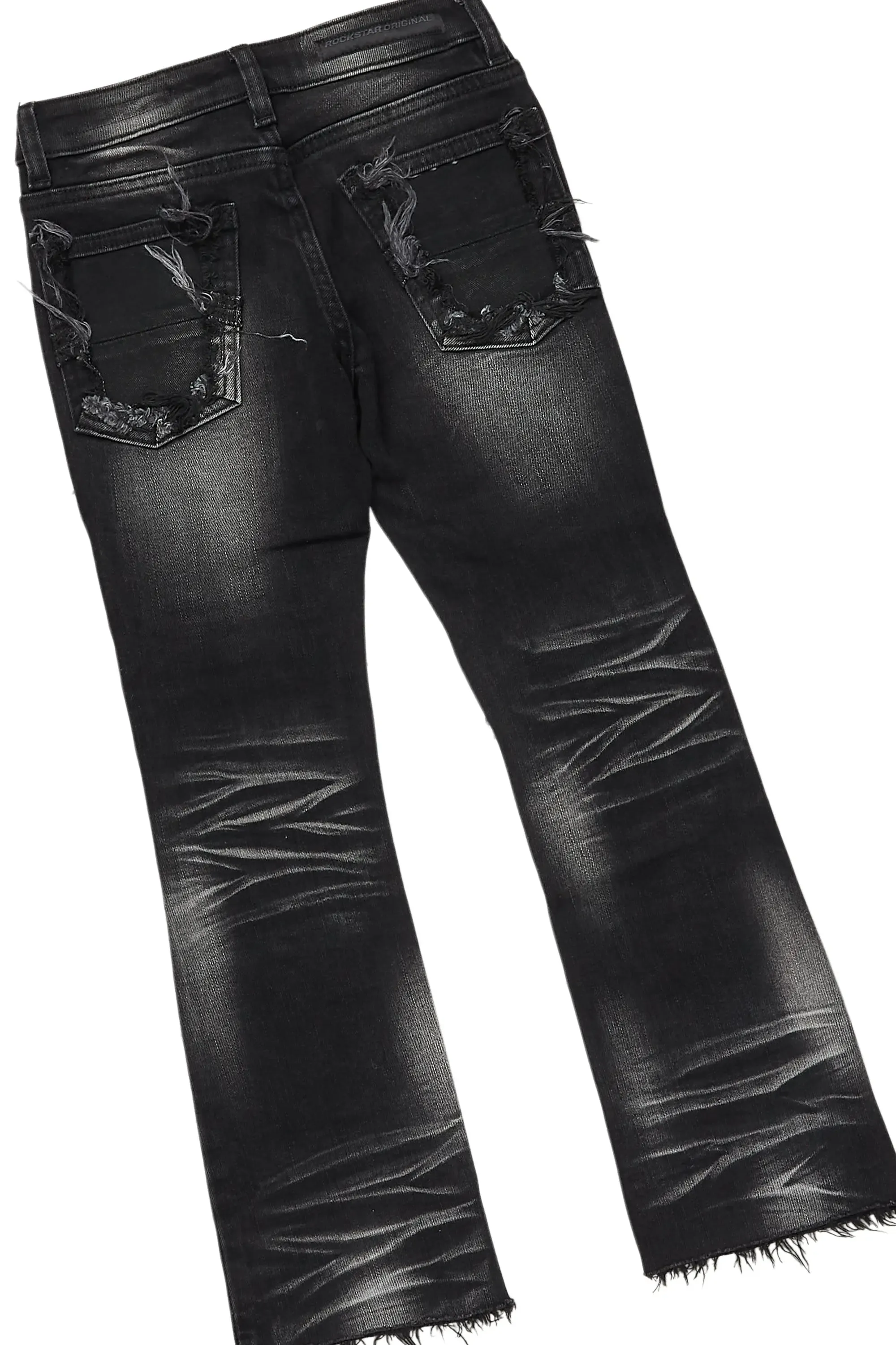 Girls Kammy Vintage Black Hoodie/Stacked Flare Jean Set sold by Rockstar Original product image thumbnail 5