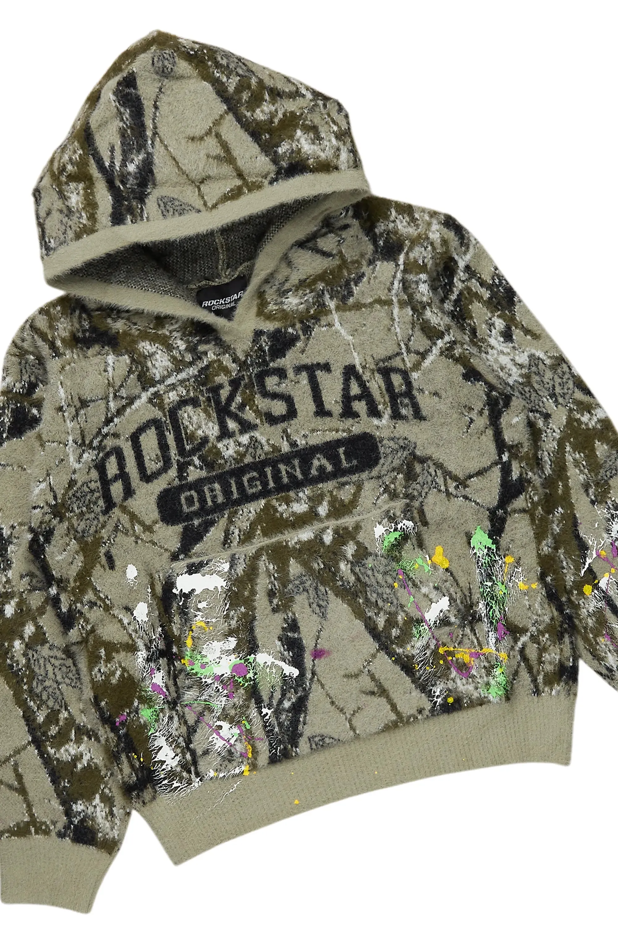 Boys Orson Tree Camo Stacked Flare Knitted Mohair Track Set sold by Rockstar Original product image thumbnail 2