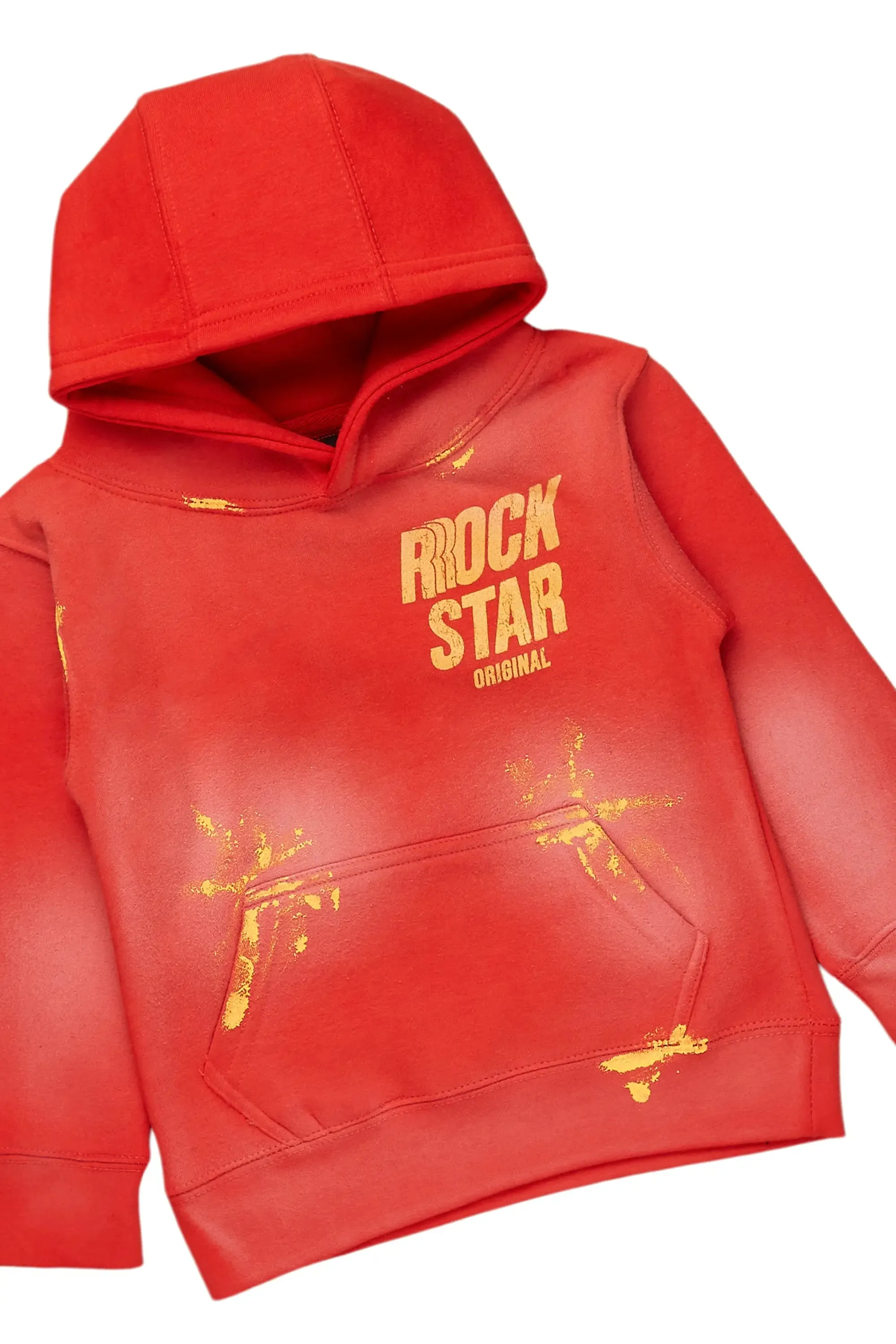 Boys Aiden Red Hoodie/Stacked Flare Jean Set sold by Rockstar Original product image thumbnail 2