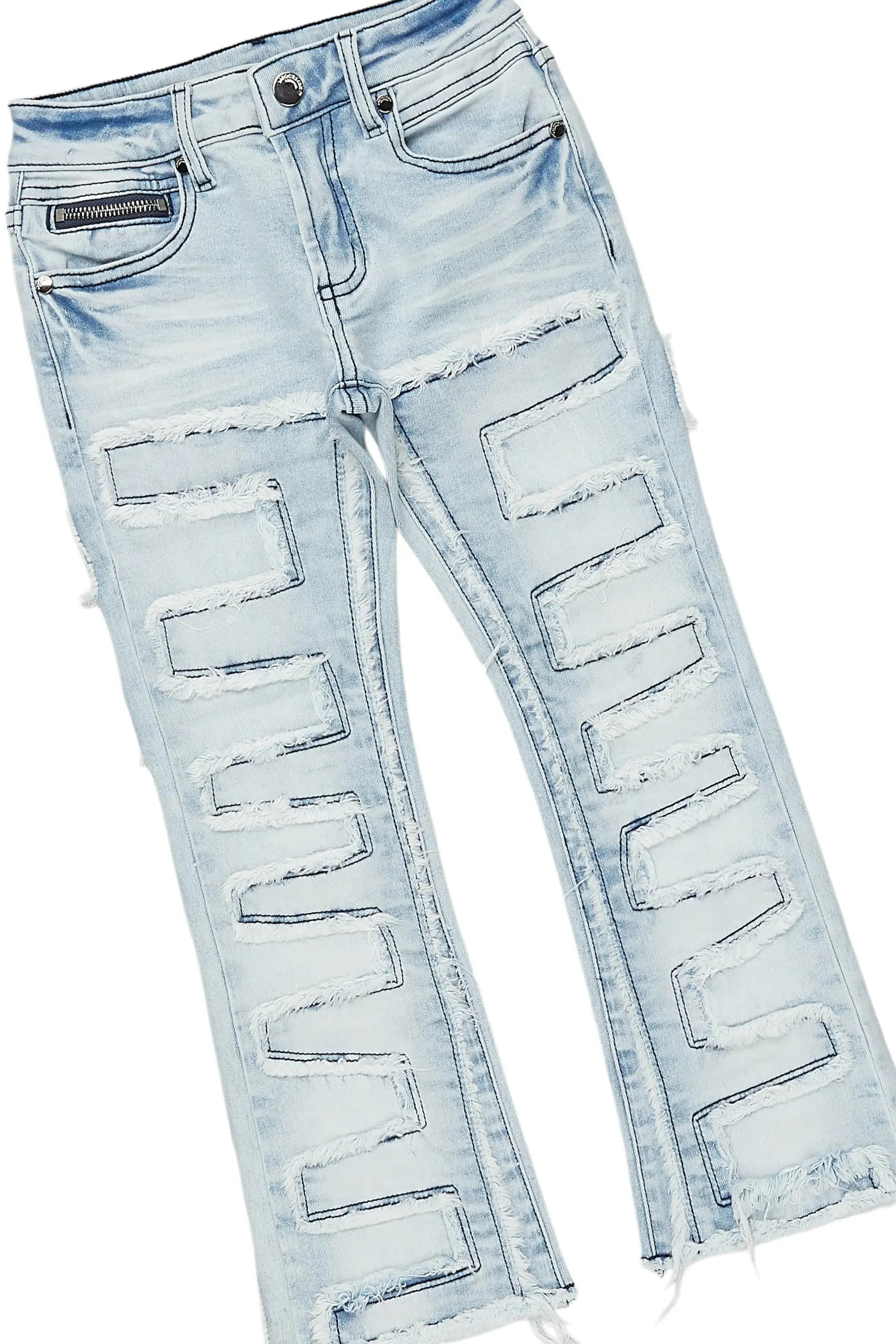 Boys Aiden Red Hoodie/Stacked Flare Jean Set sold by Rockstar Original product image thumbnail 4