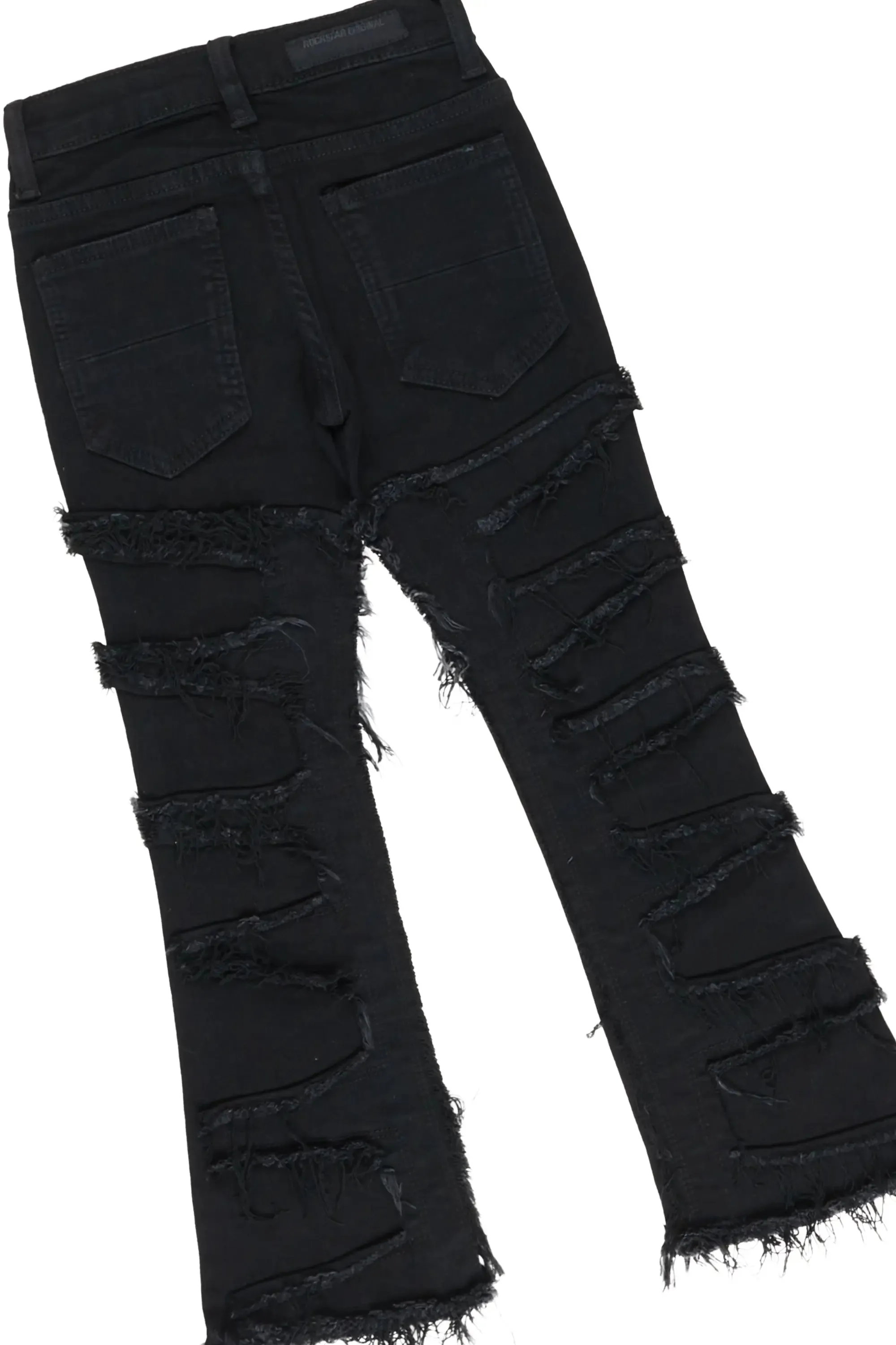 Boys Daman Black T-Shirt/Stacked Flare Jean Set sold by Rockstar Original product image thumbnail 4