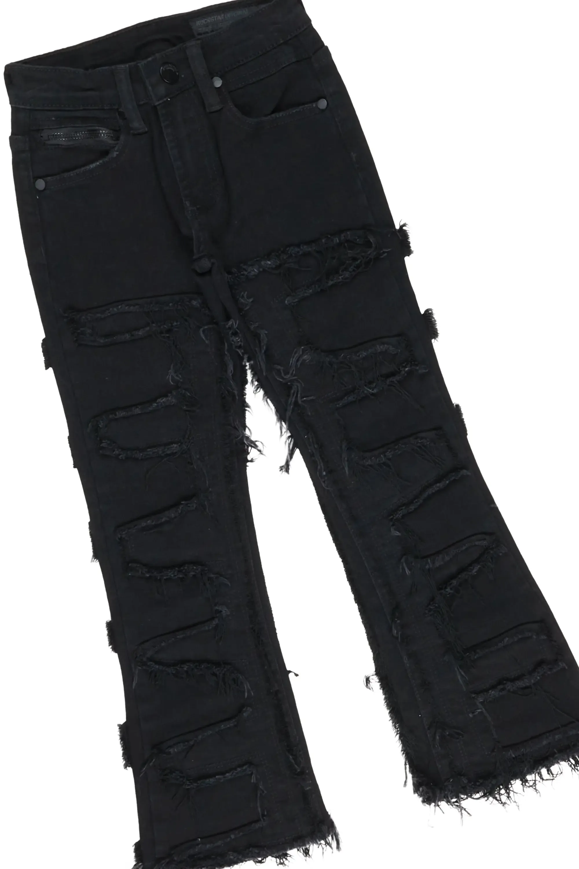 Boys Daman Black T-Shirt/Stacked Flare Jean Set sold by Rockstar Original product image thumbnail 3