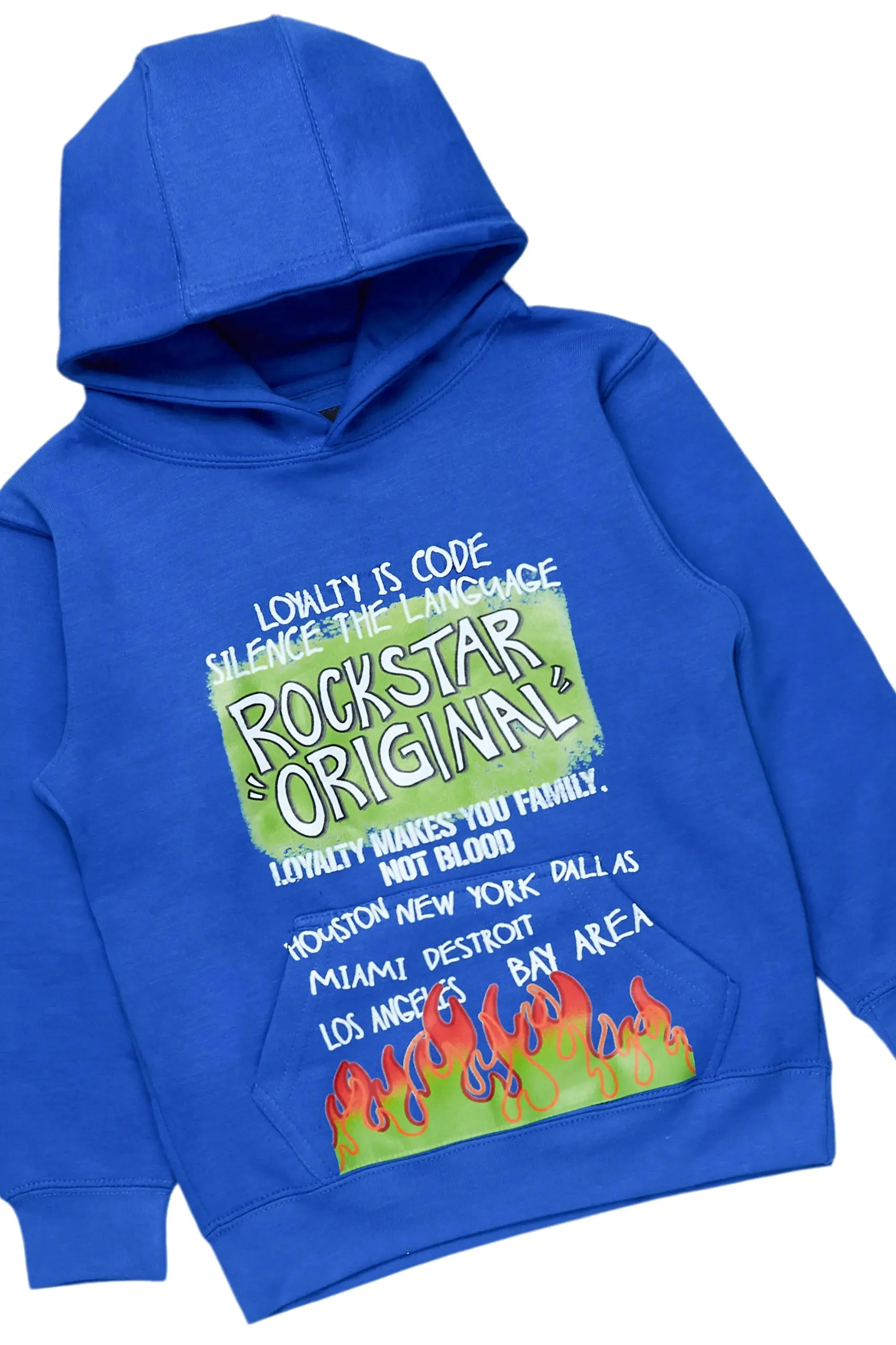 Boys Nebo Blue Hoodie/Stacked Flare Jean Set sold by Rockstar Original product image thumbnail 2