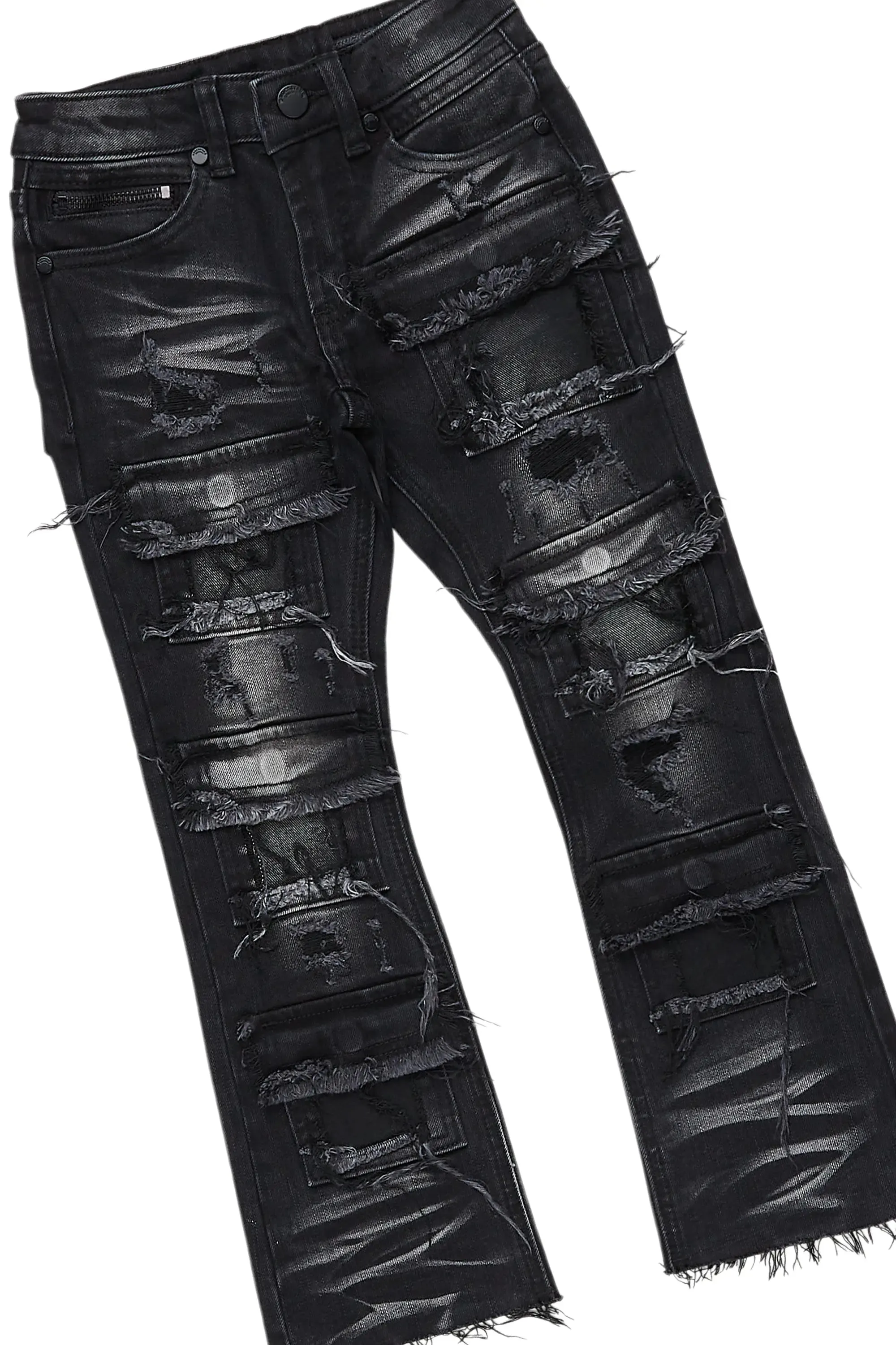 Boys Member Red/Black Hoodie/Stacked Flare Jean Set sold by Rockstar Original product image thumbnail 3