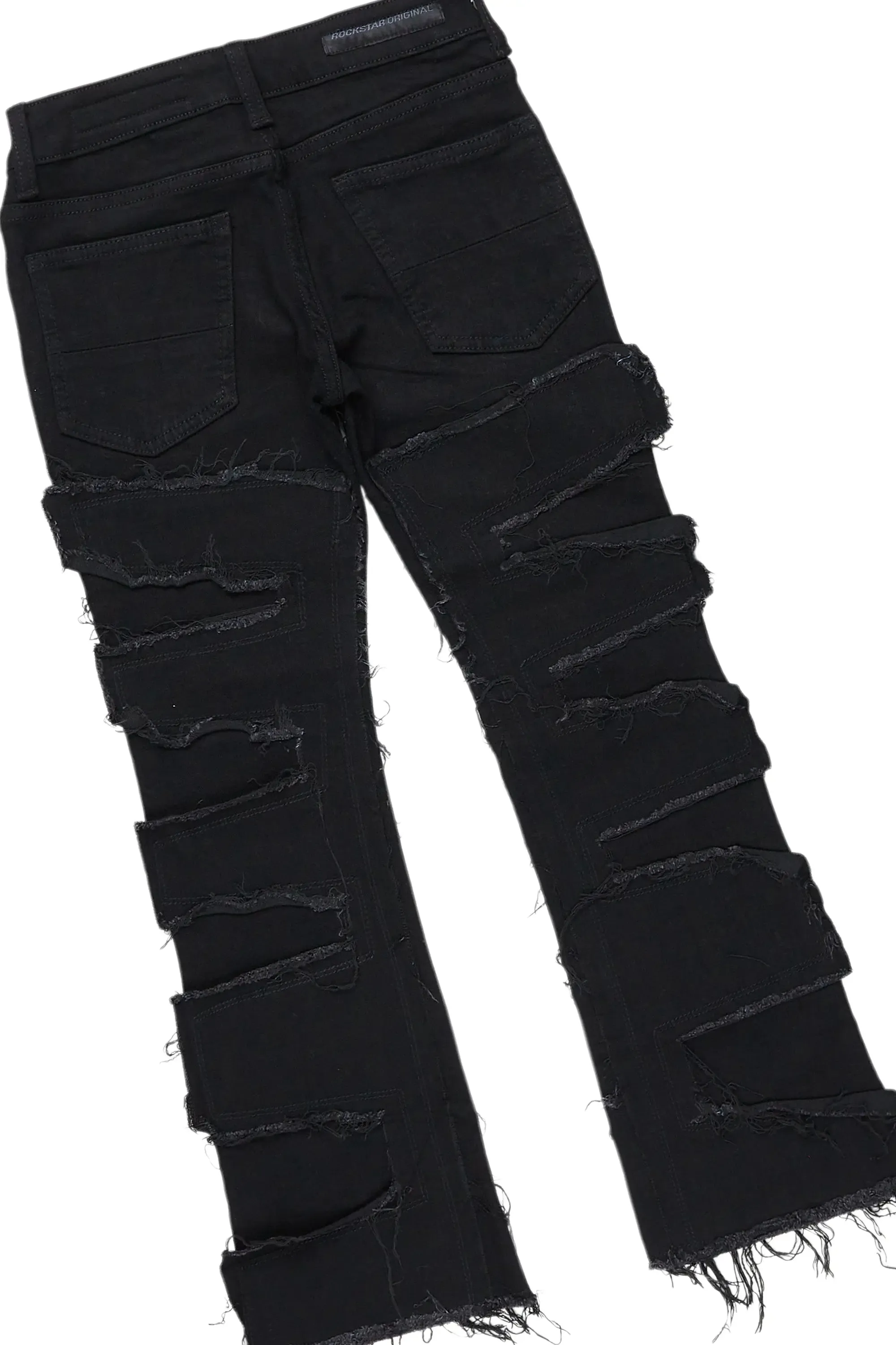 Girls Janny Grey/Black Hoodie/Stacked Flare Jean Set sold by Rockstar Original product image thumbnail 4