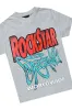 Boys Kait Blue/Grey T-Shirt/Stacked Flare Jean Set sold by Rockstar Original