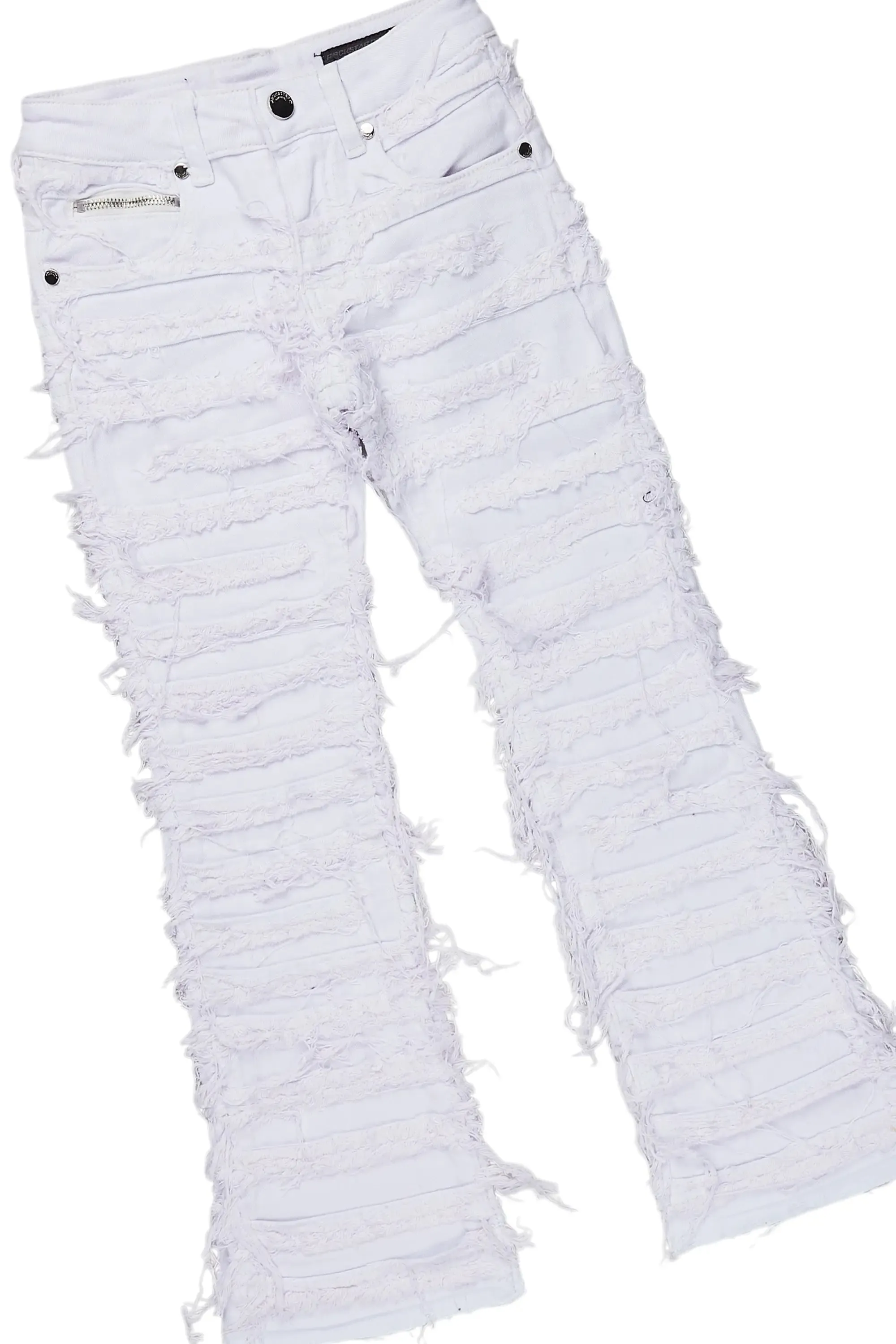 Girls Bena Grey Hoodie/Stacked Flare Jean Set sold by Rockstar Original product image thumbnail 3