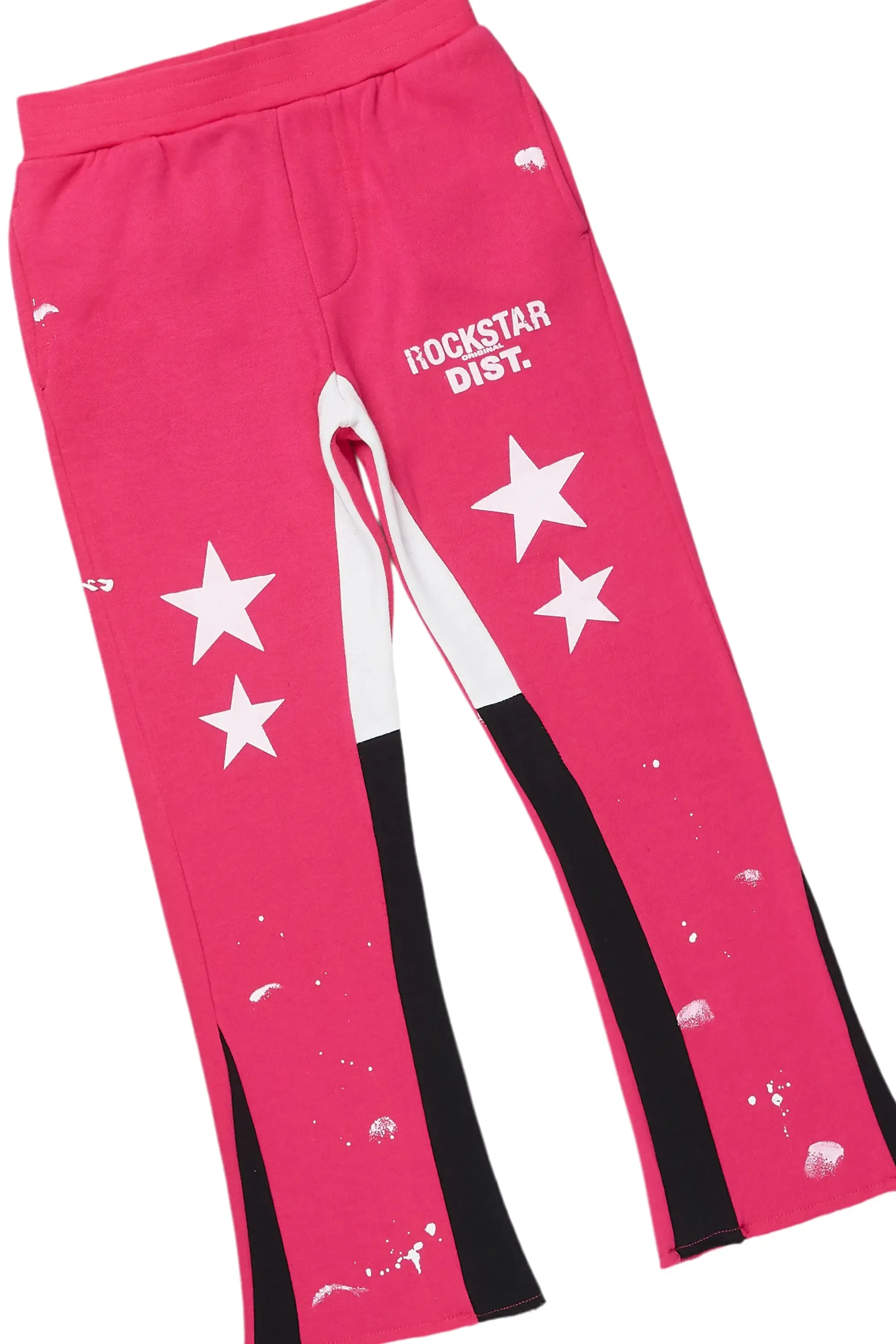 Girls Harlow Fuchsia Hoodie Stacked Flare Track Set sold by Rockstar Original product image thumbnail 4