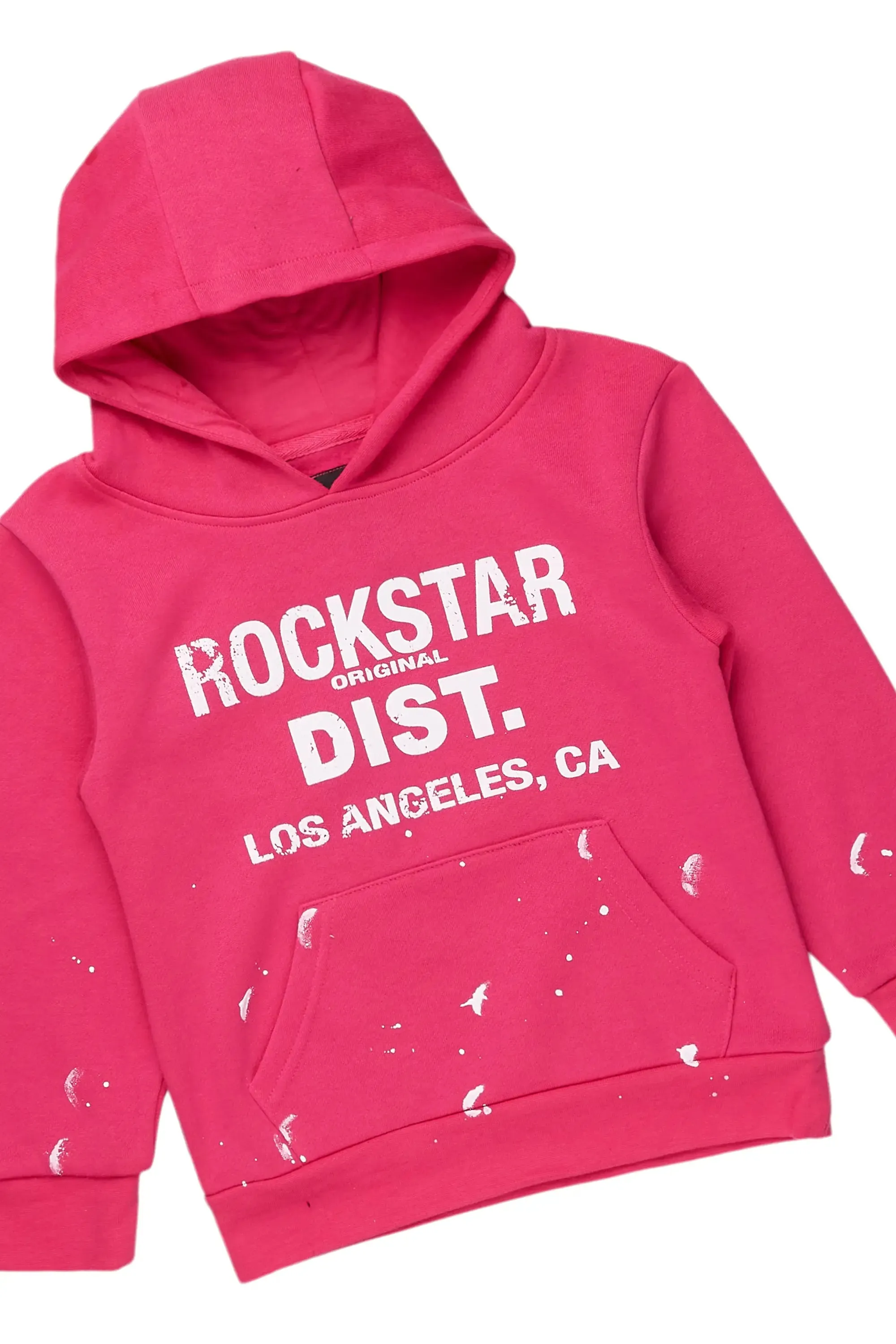 Girls Harlow Fuchsia Hoodie Stacked Flare Track Set sold by Rockstar Original product image thumbnail 3