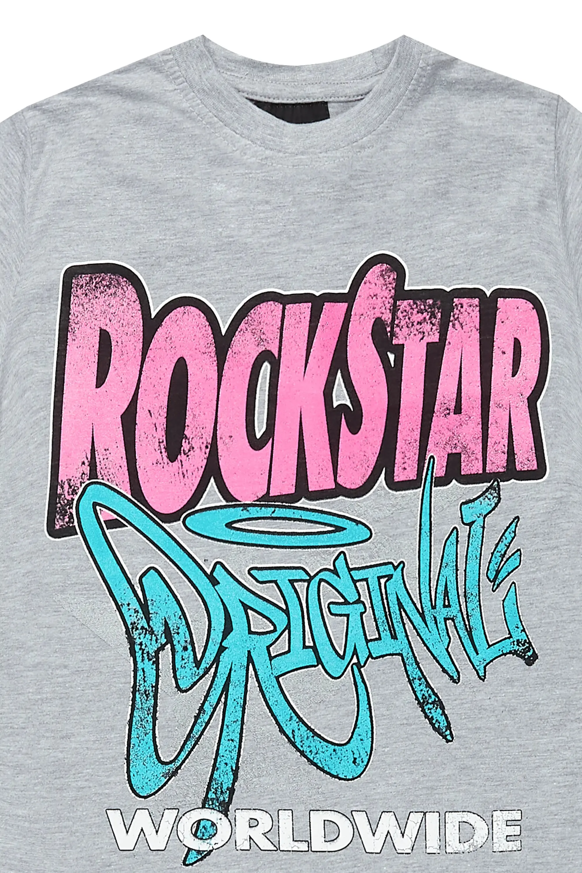 Girls Kaite Grey Graphic T-Shirt sold by Rockstar Original product image thumbnail 2
