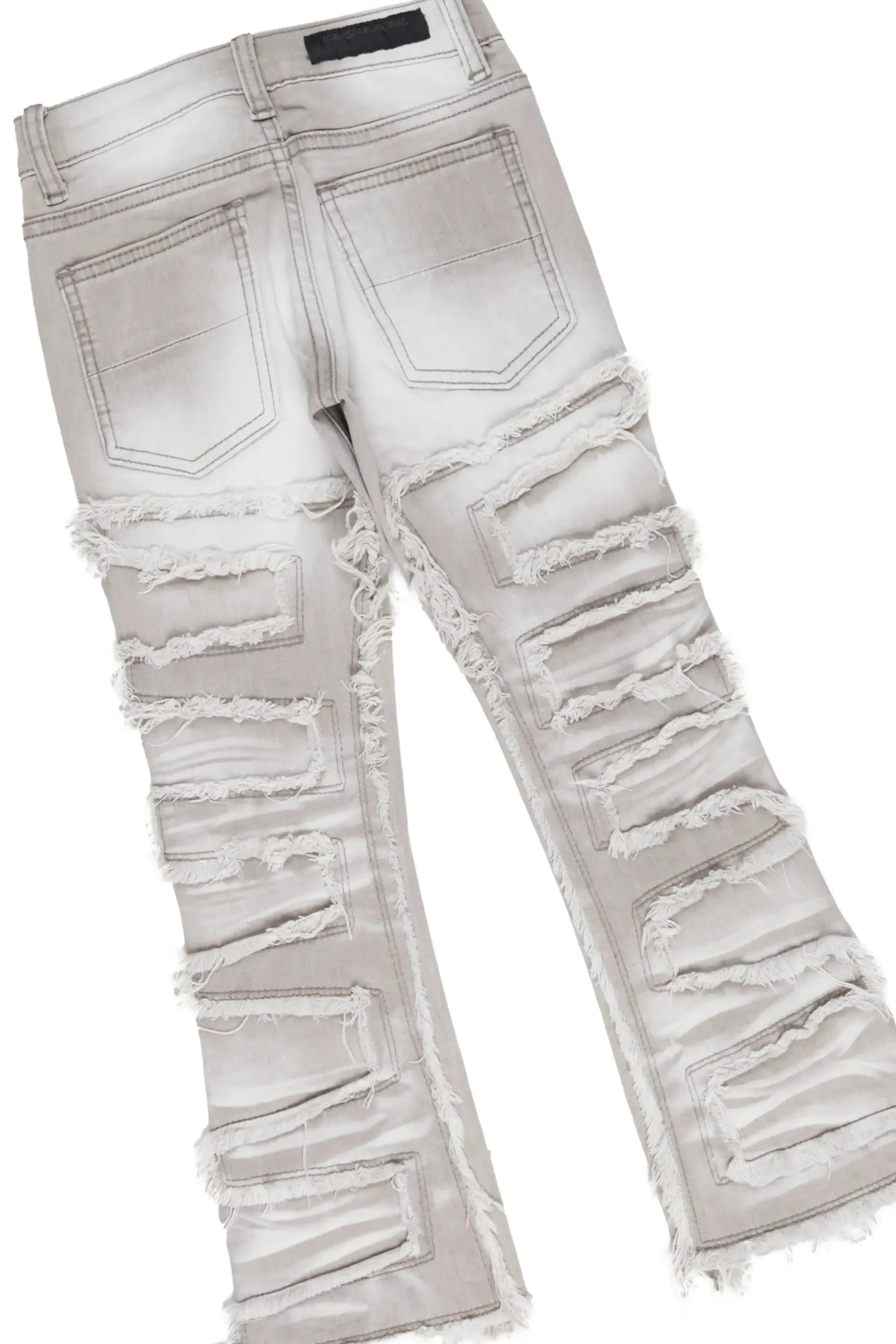 Girls Rosie Grey T-Shirt/Stacked Flare Jean Set sold by Rockstar Original product image thumbnail 4