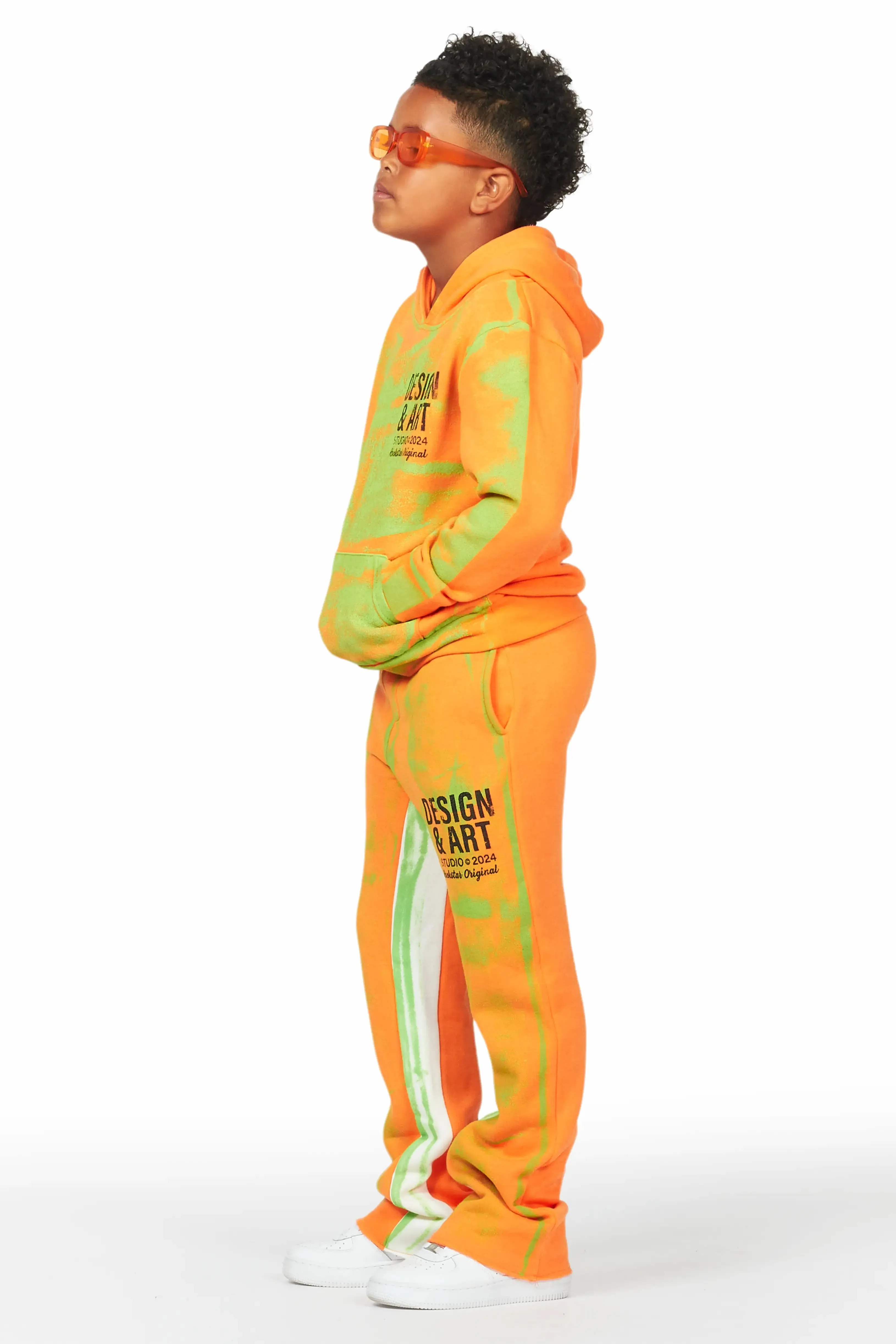 Boys Rue Orange Baggy Fit Pant Set sold by Rockstar Original product image thumbnail 5