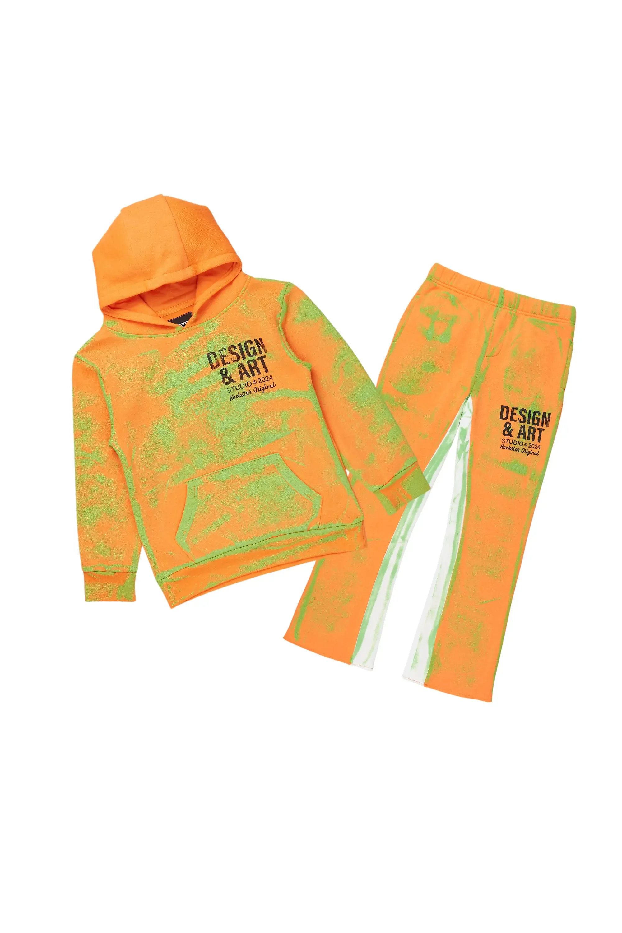 Boys Rue Orange Baggy Fit Pant Set sold by Rockstar Original