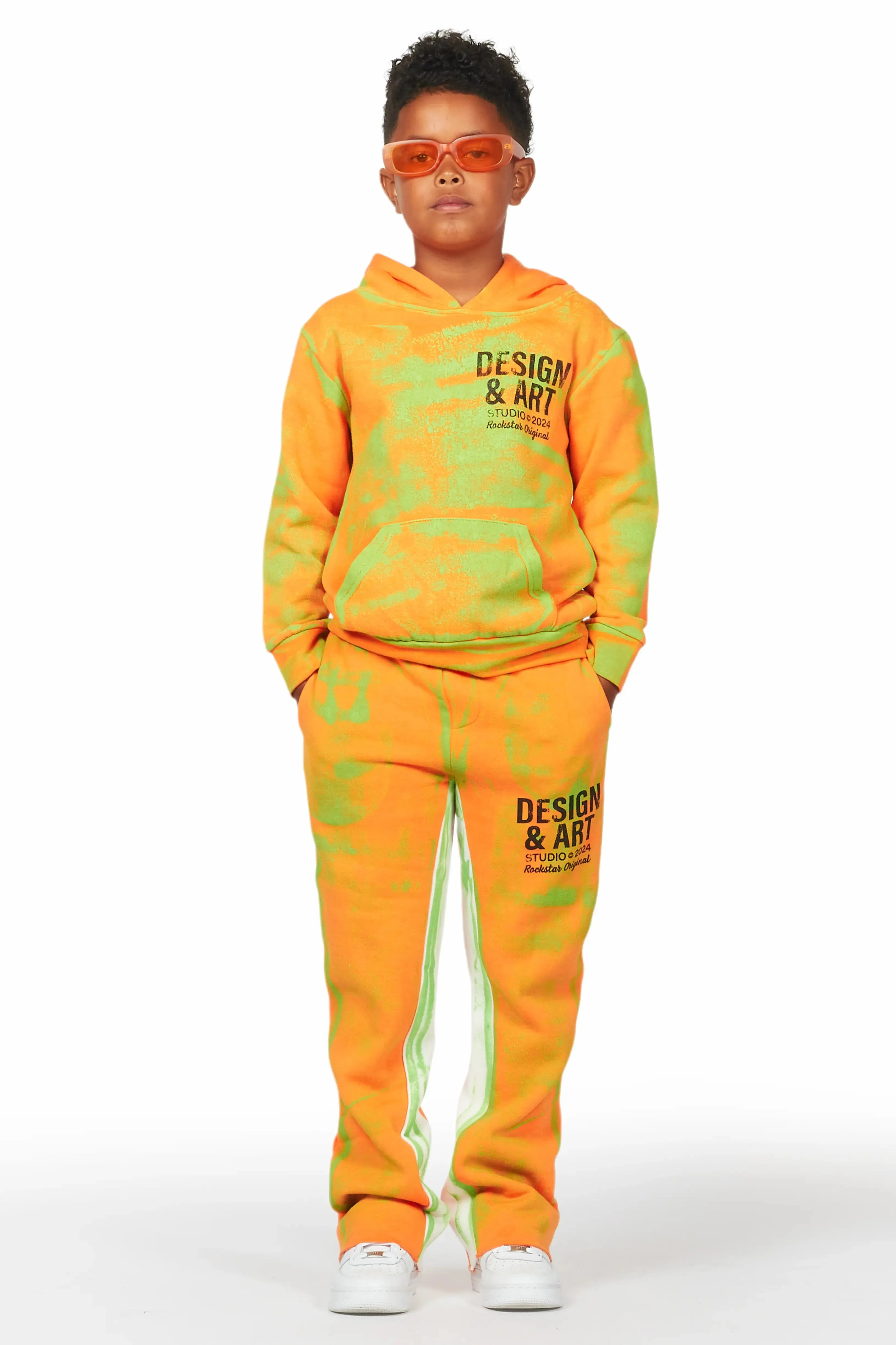 Boys Rue Orange Baggy Fit Pant Set sold by Rockstar Original product image thumbnail 2