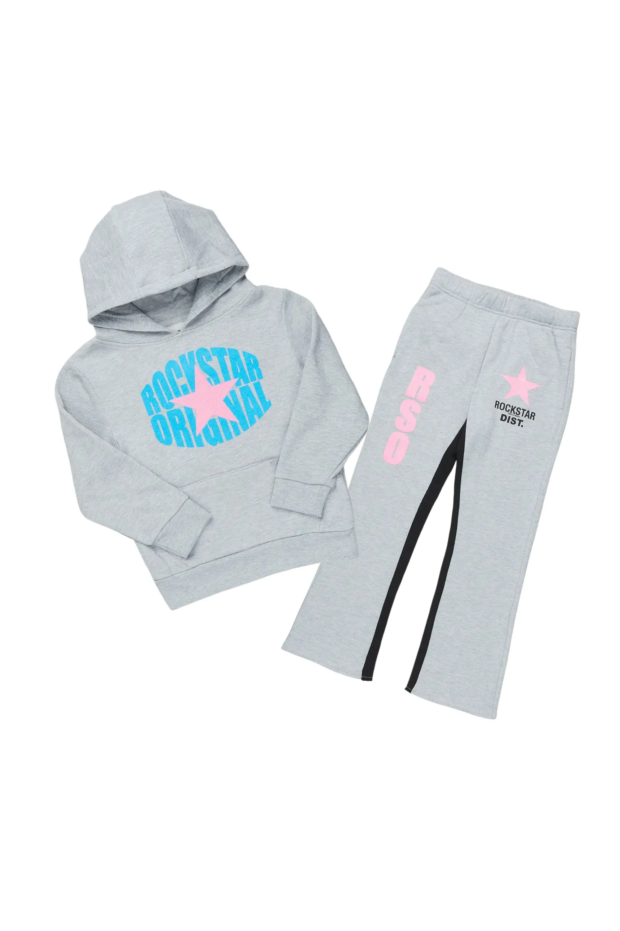 Girls Mia Grey Baggy Fit Pant Set sold by Rockstar Original