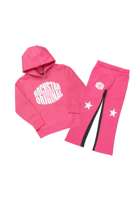 Girls Lucia Fuchsia Baggy Fit Pant Set sold by Rockstar Original