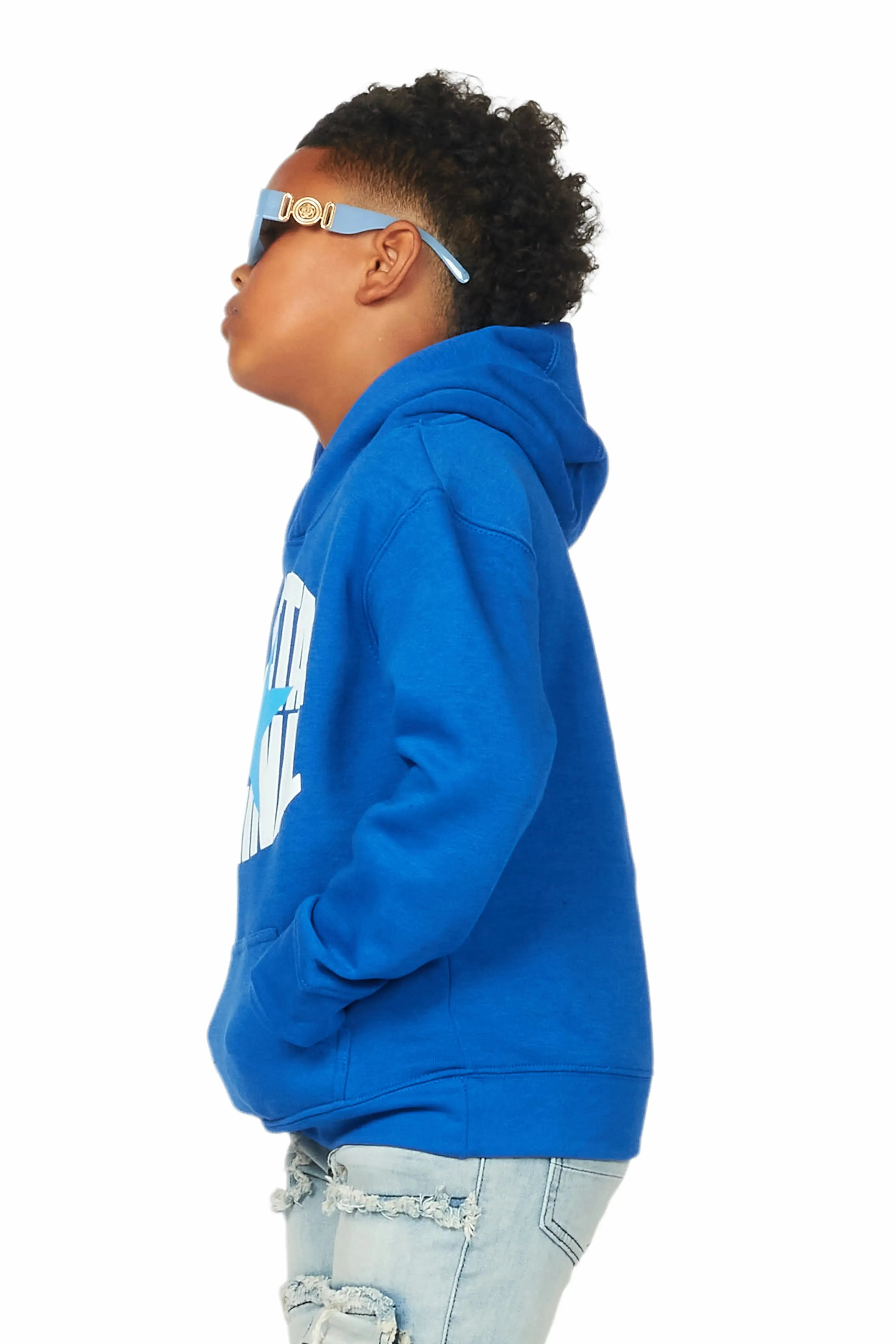 Boys Ezra Royal Graphic Hoodie sold by Rockstar Original product image thumbnail 5