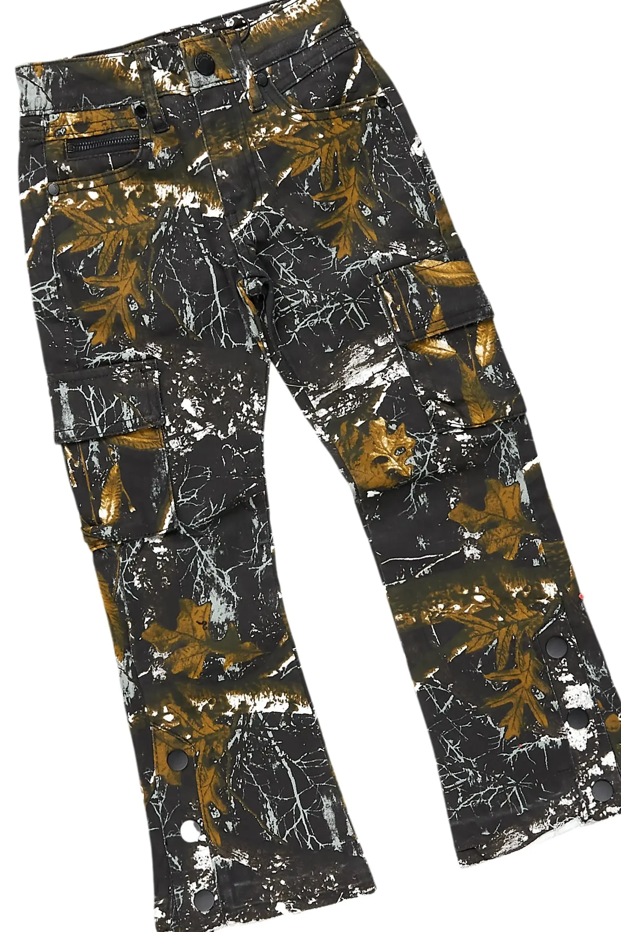 Girls Mia Black Tree Camo Hoodie/Stacked Flare Jean Set sold by Rockstar Original product image thumbnail 3