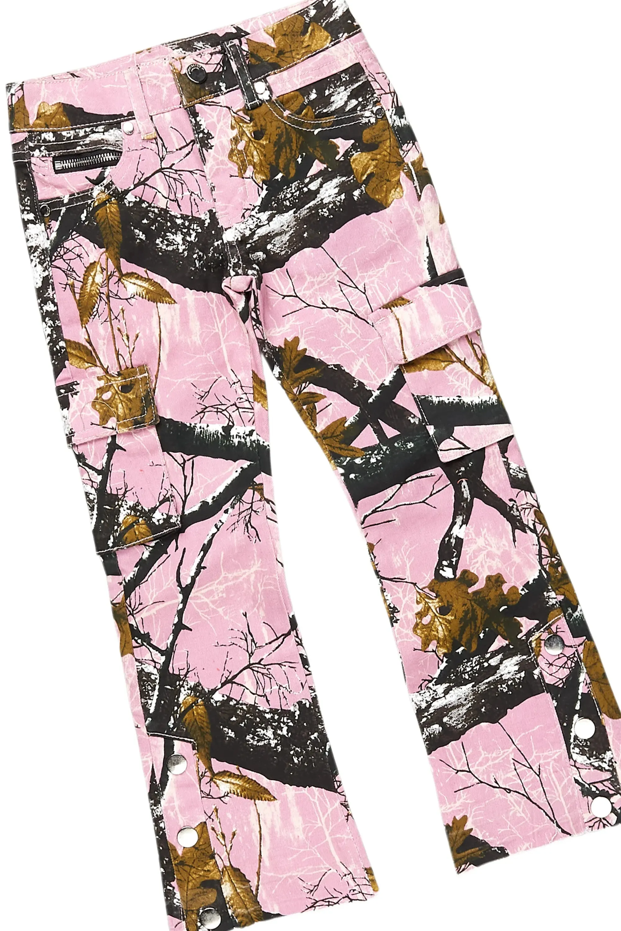 Girls Mia Pink Hoodie/Stacked Flare Jean Set sold by Rockstar Original product image thumbnail 3