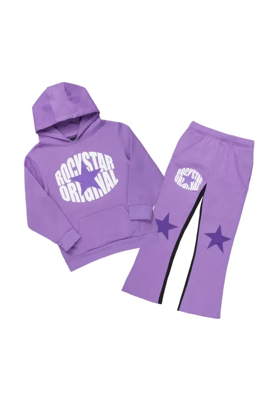 Girls Lucia Purple Baggy Fit Pant Set sold by Rockstar Original