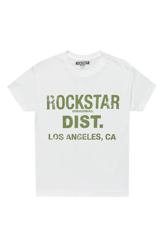 Girls Janny White/ Green Graphic T-Shirt sold by Rockstar Original