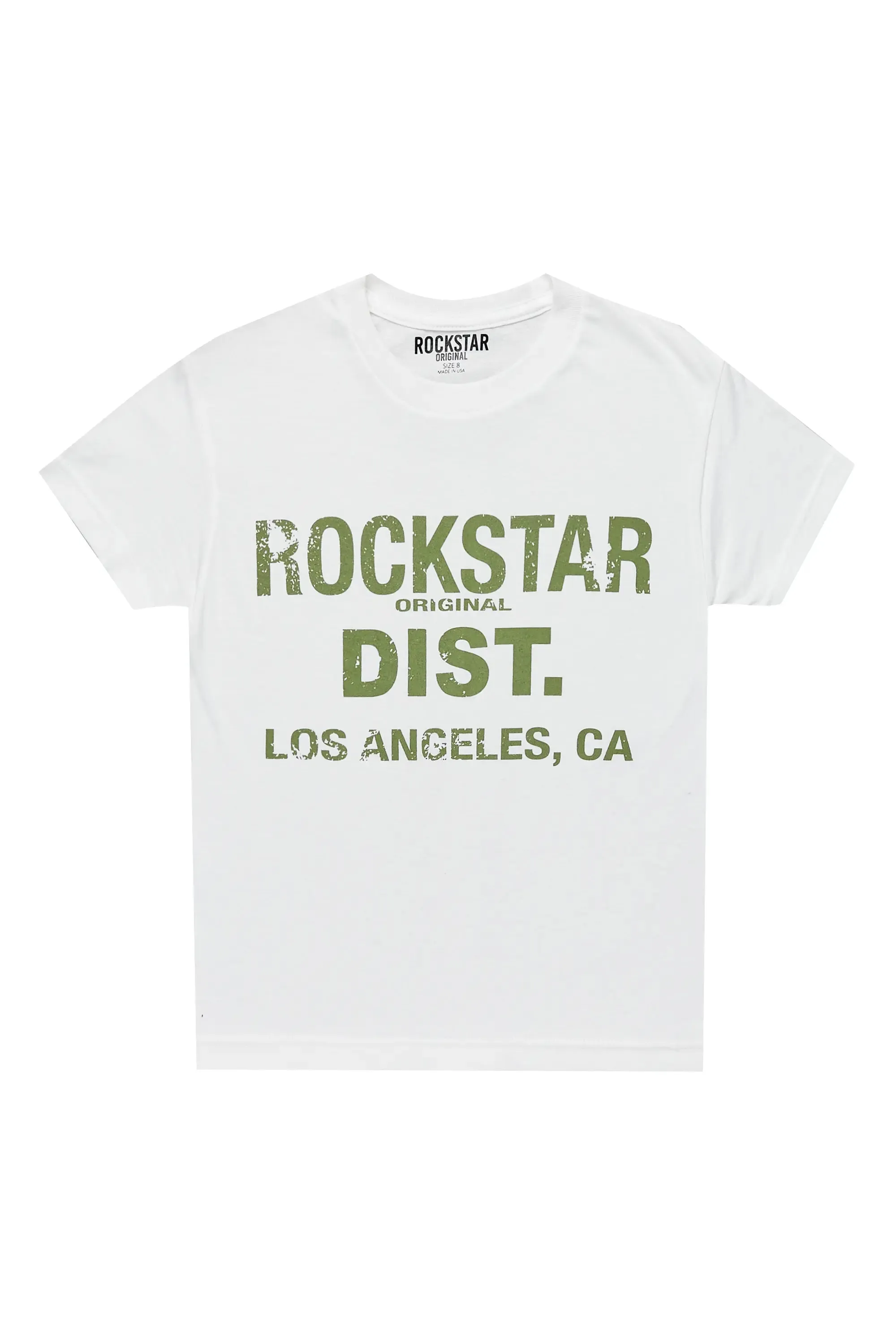 Girls Janny White/ Green Graphic T-Shirt sold by Rockstar Original