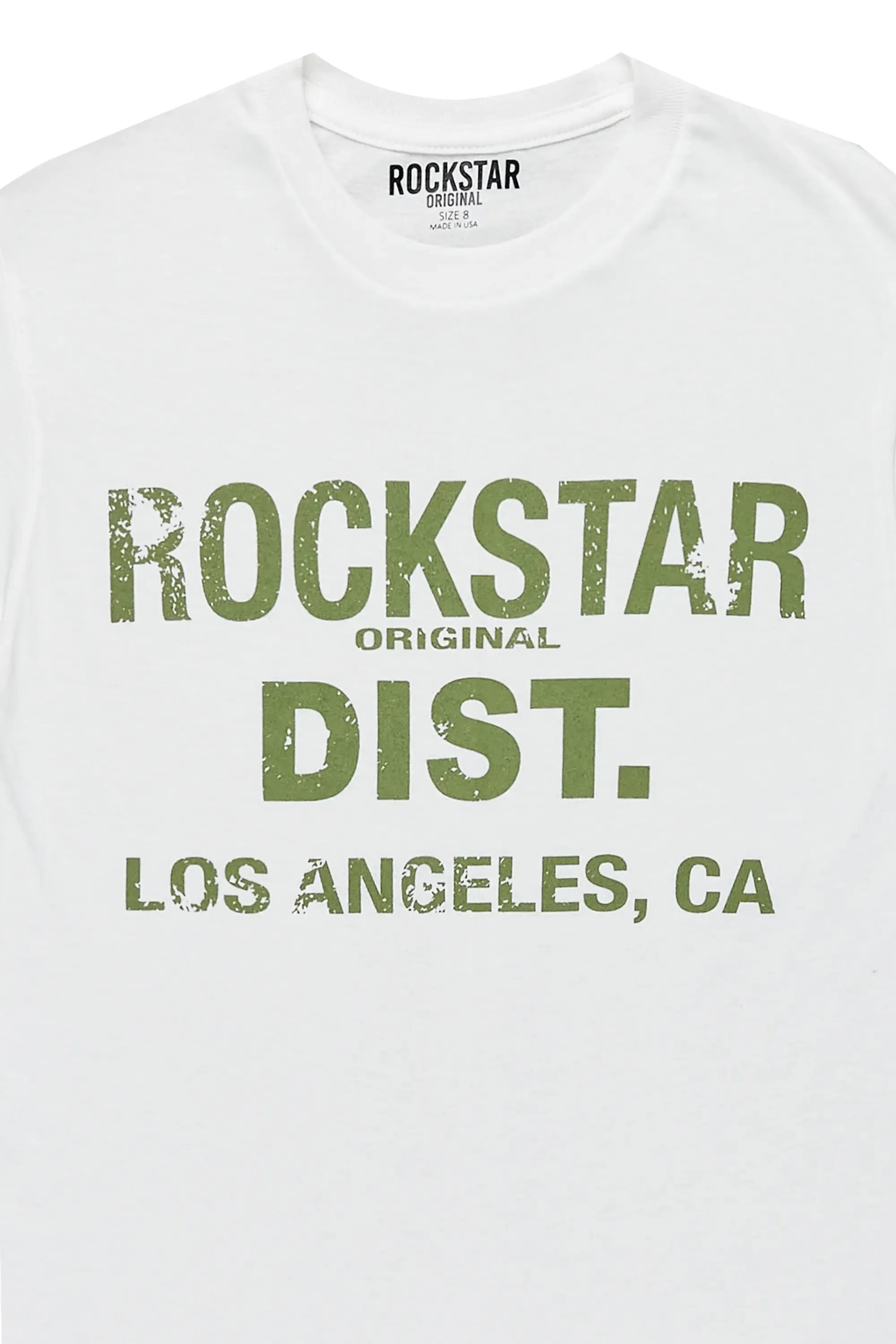 Girls Janny White/ Green Graphic T-Shirt sold by Rockstar Original product image thumbnail 2