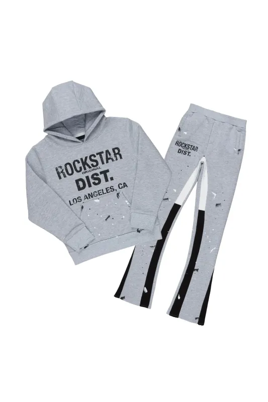 Girls Scarlie Grey/ Black  Stacked Flare Track Set sold by Rockstar Original