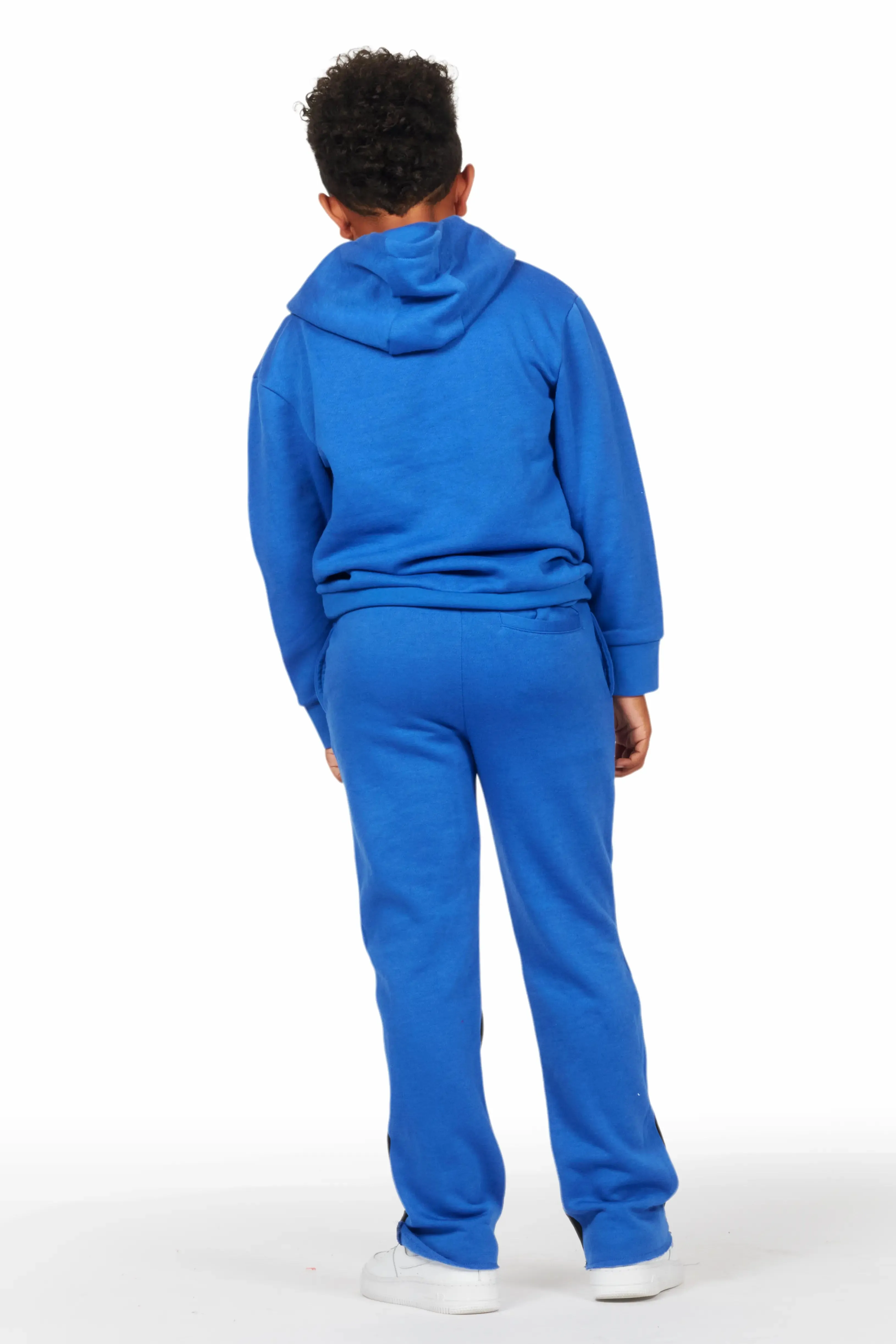 Boys Jaco Royal Hoodie Stacked Flare Track Set sold by Rockstar Original product image thumbnail 4