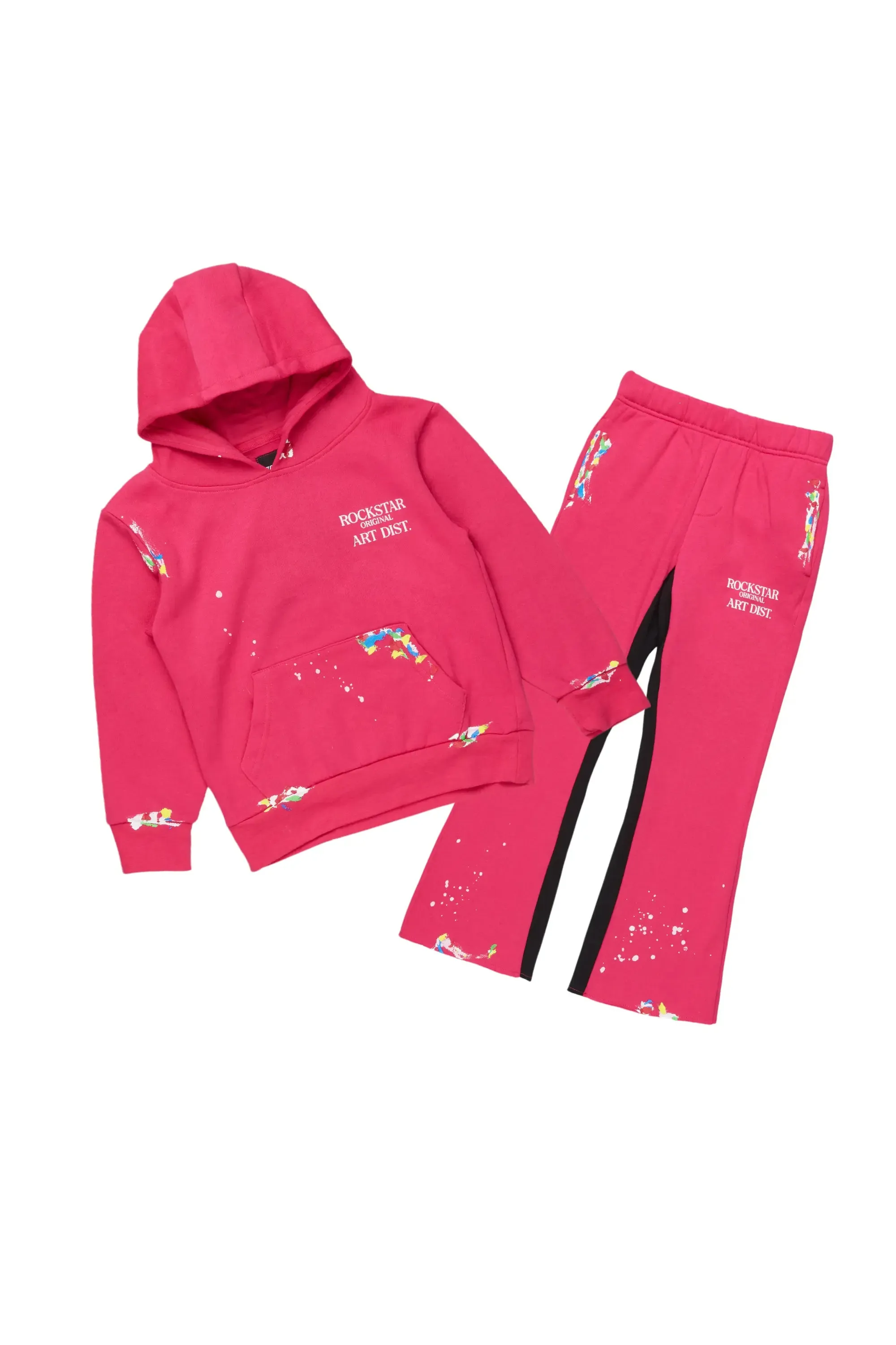 Girls Artie Fuchsia Baggy Fit Pant Set sold by Rockstar Original