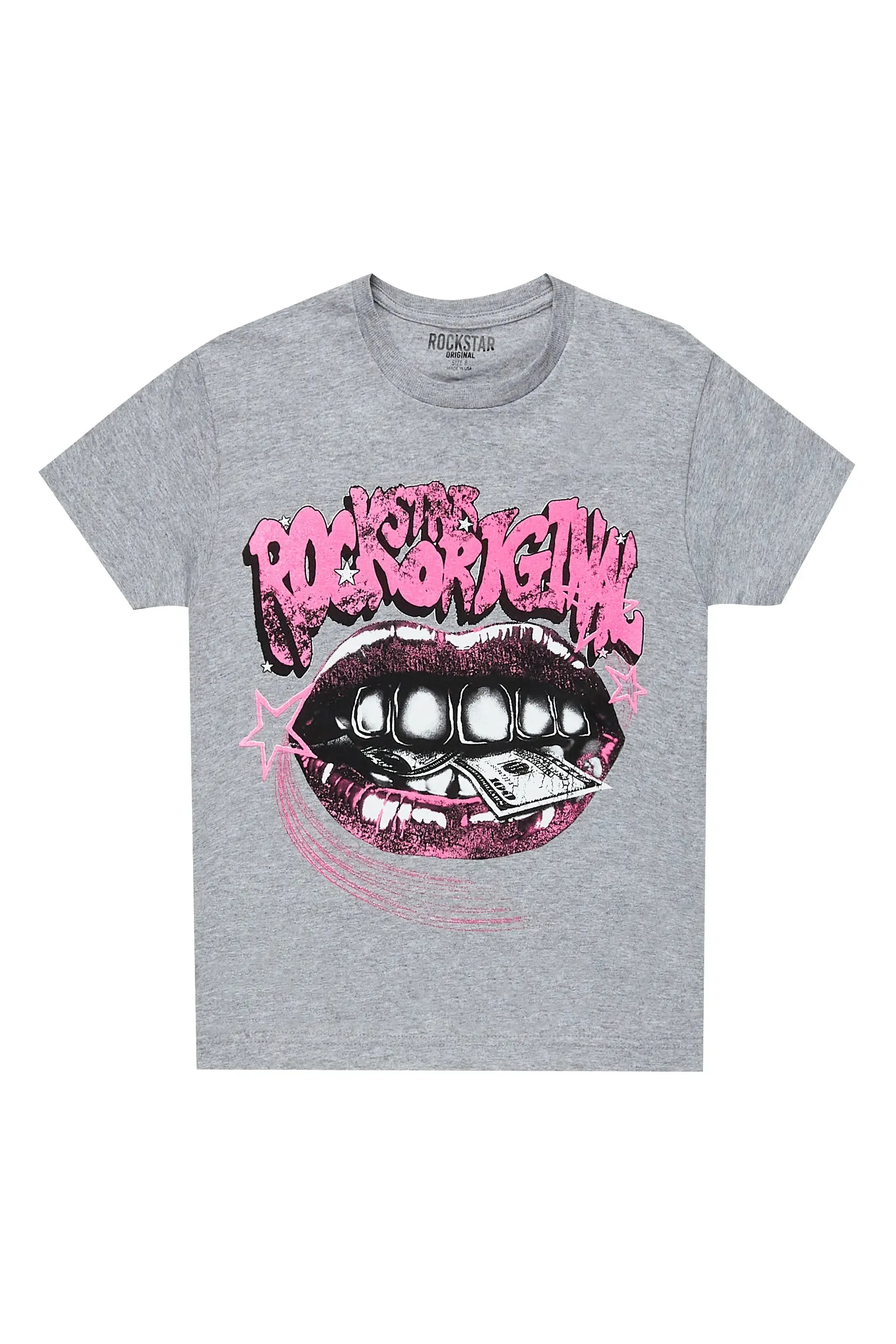 Girls Rosie Grey Graphic T-Shirt sold by Rockstar Original