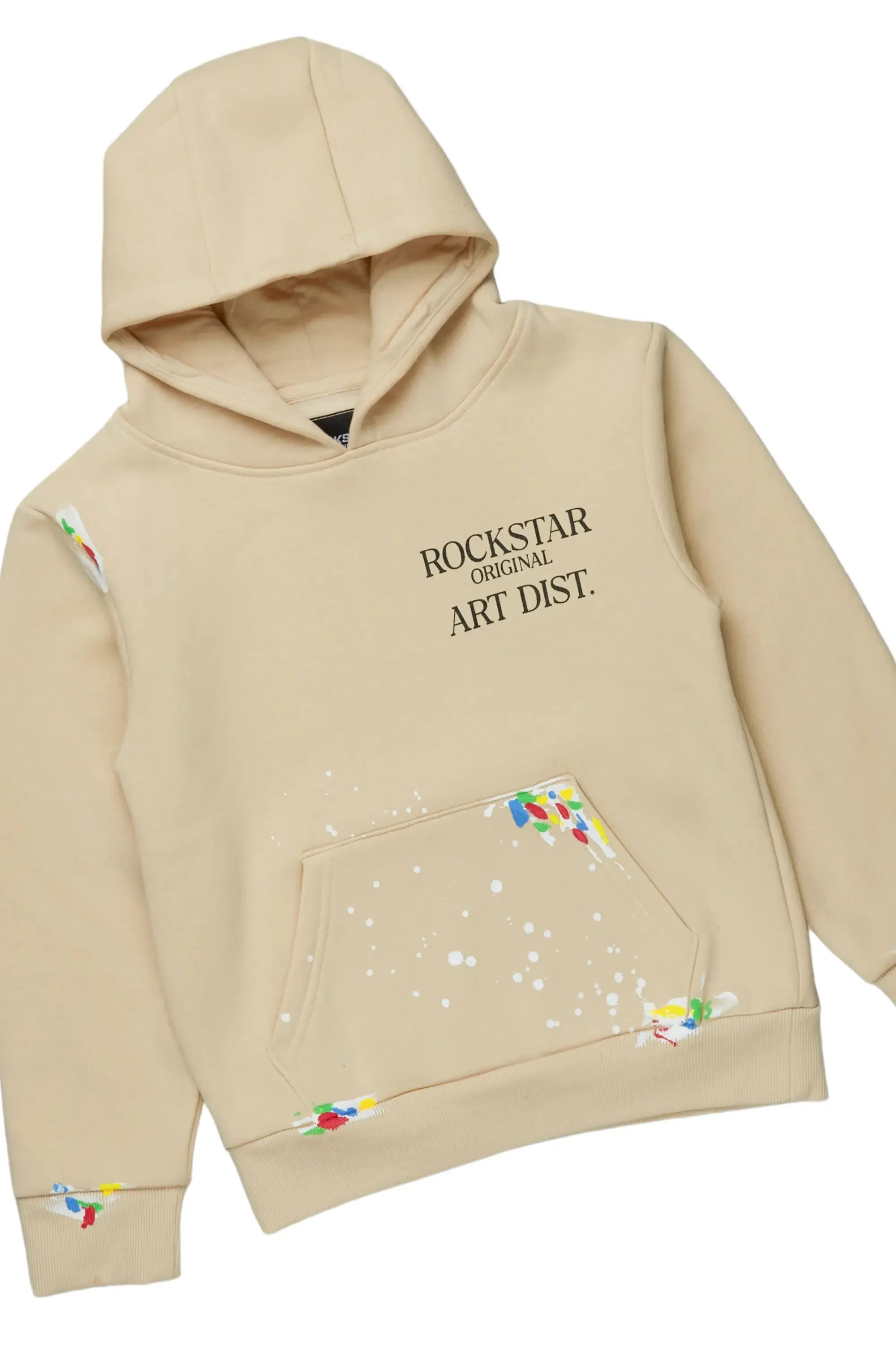Girls Artie Beige Hoodie Stacked Flare Track Set sold by Rockstar Original product image thumbnail 2