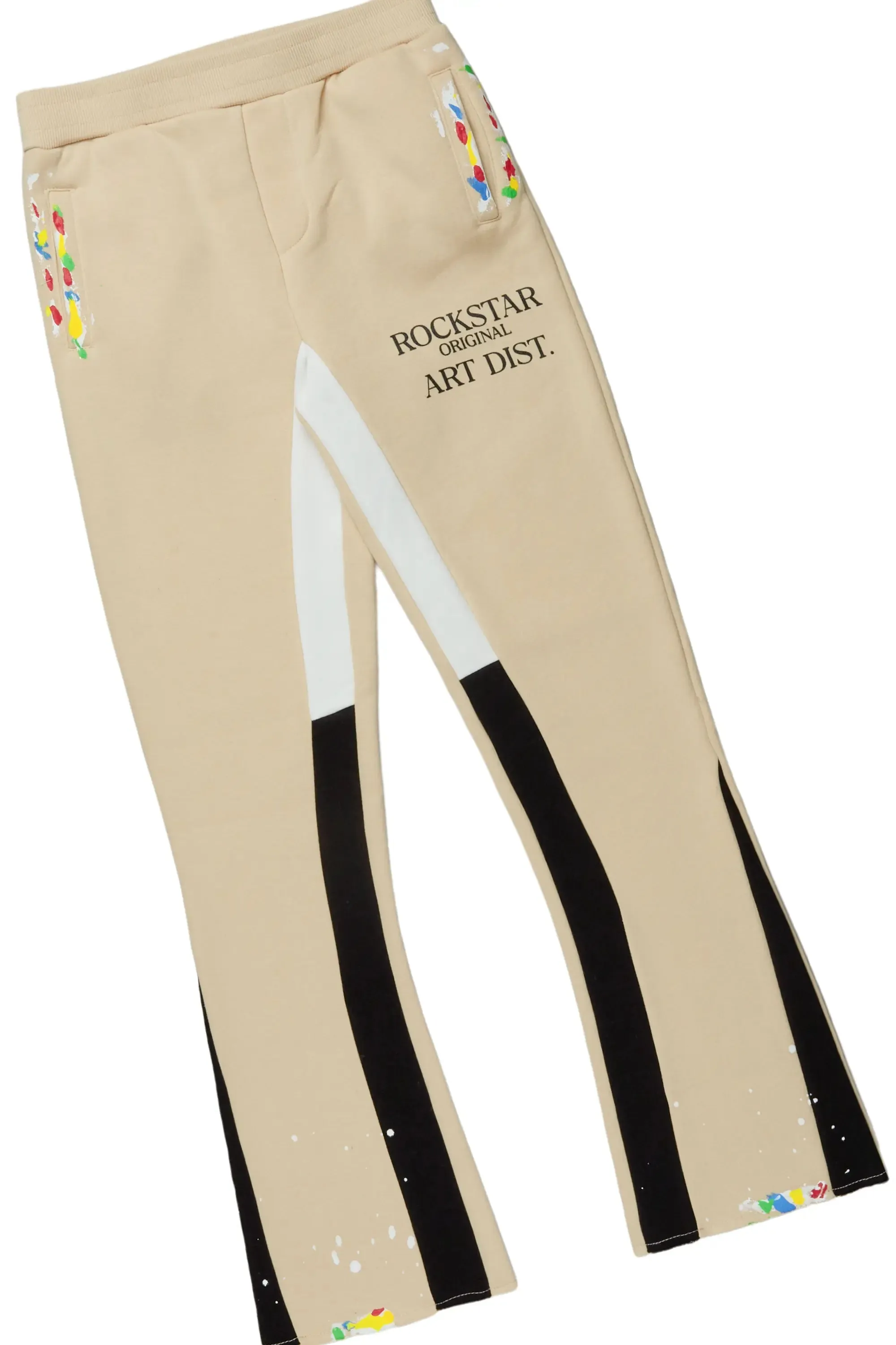 Girls Artie Beige Hoodie Stacked Flare Track Set sold by Rockstar Original product image thumbnail 3