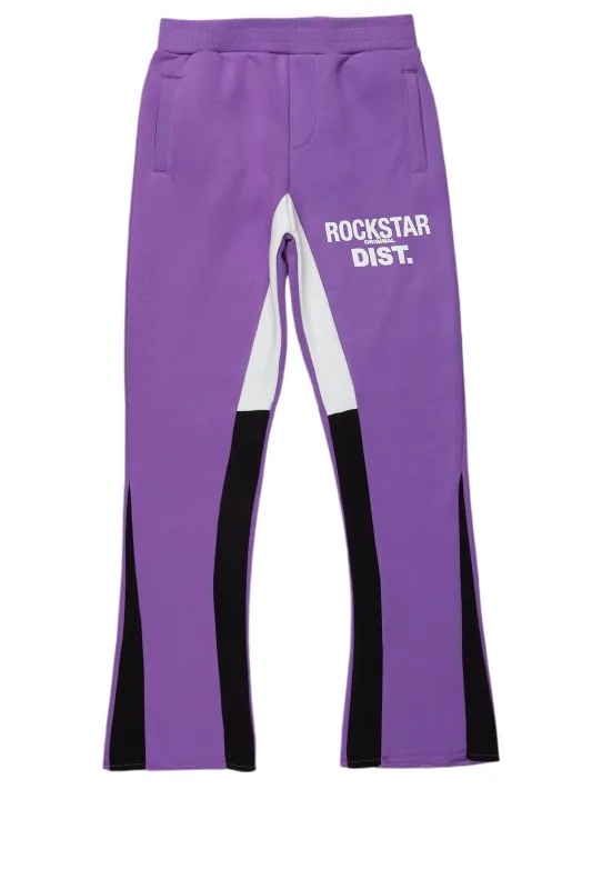Boys Alpine Purple Stacked Trackpant sold by Rockstar Original